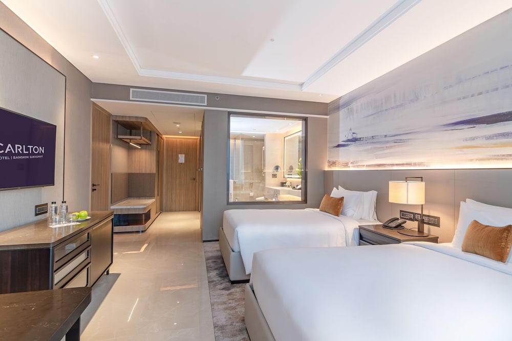 غرفة ديلوكس ثلاثية بثلاثة أسرّة مع سرير إضافي، Carlton Hotel Bangkok Sukhumvit 3/7