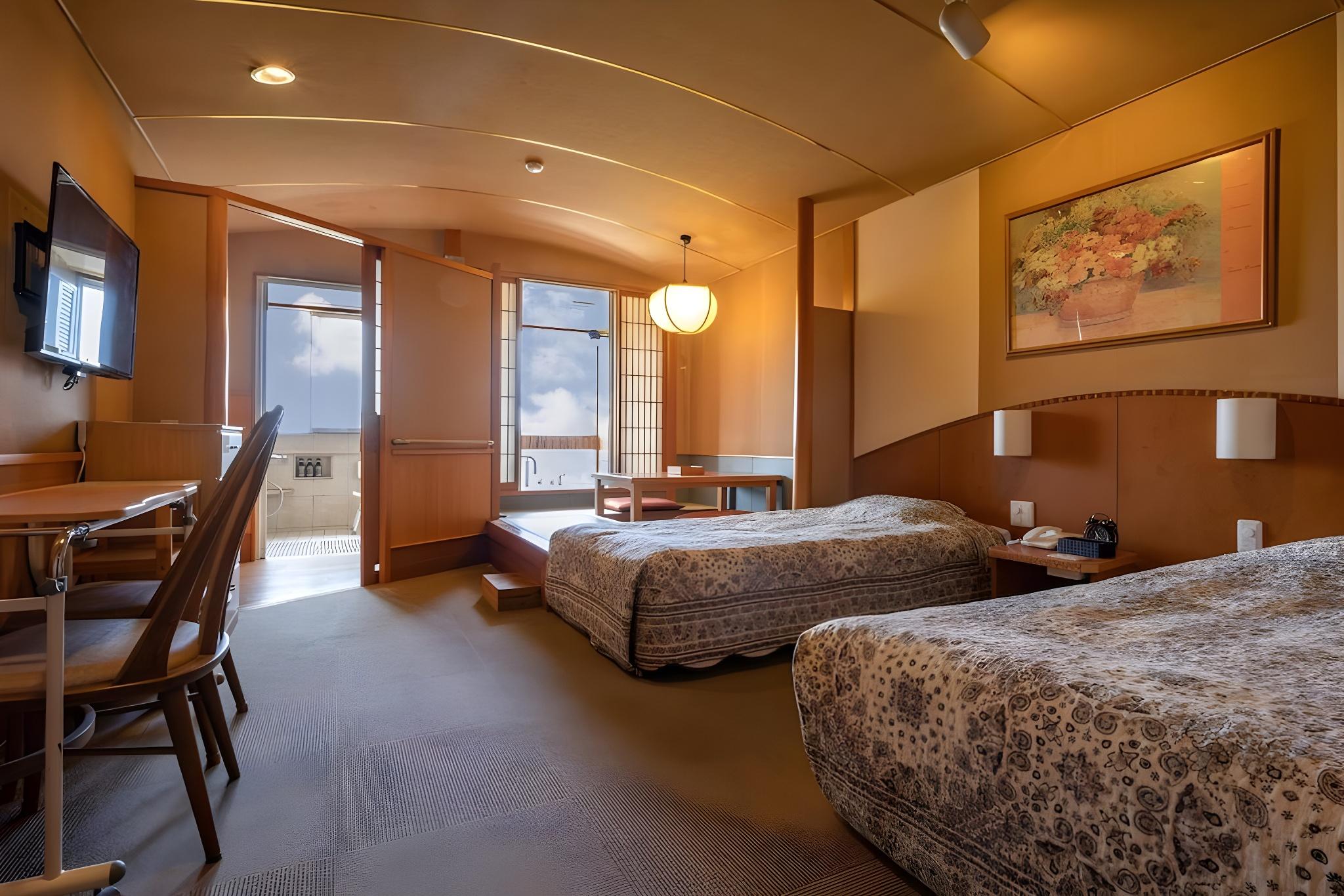 Japanese Western, Twin Beds, Ocean View, Outdoor Bath, Accessible