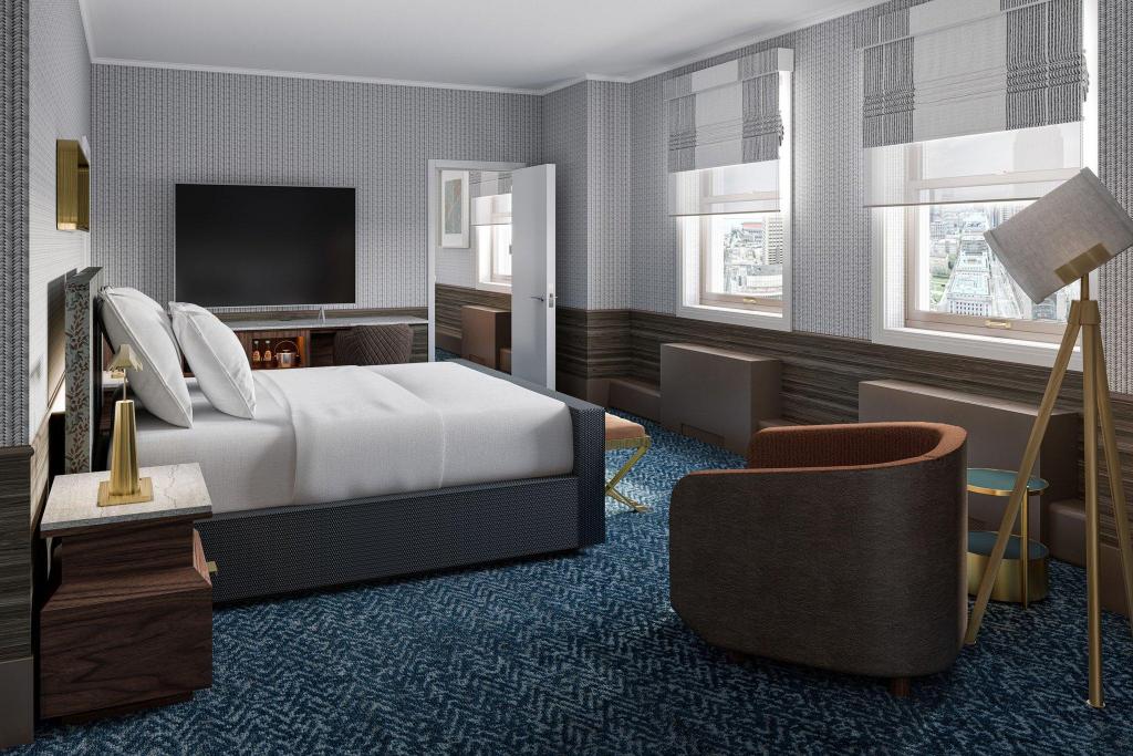 1 Bedroom, Suite, King Bed, Shared Square View, City View, Sofa, Large