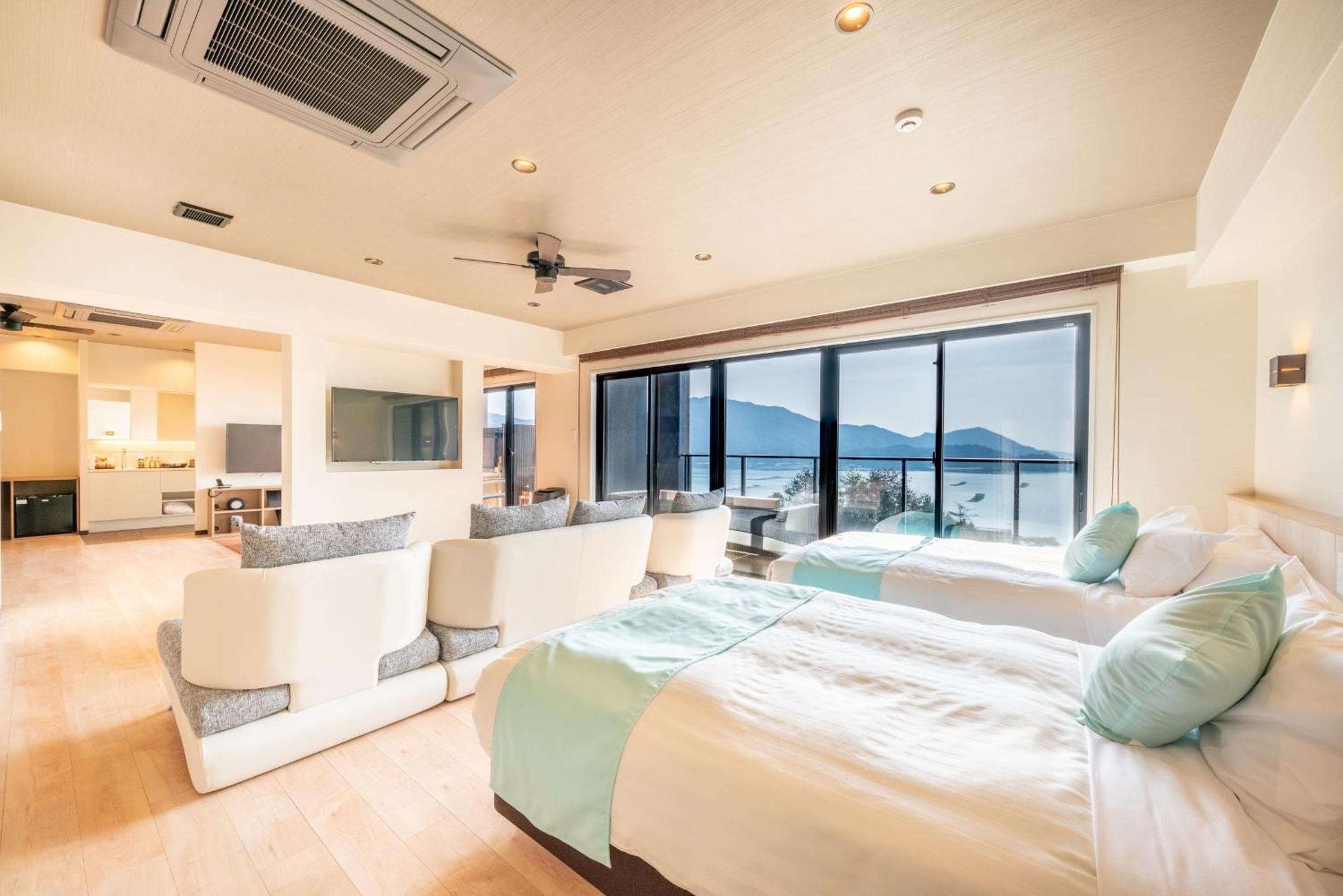 Ocean, Suite, 2 Double Beds, Outdoor Bath