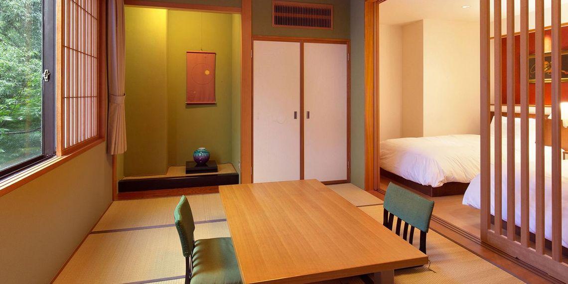 Japanese Western, 2 Double Beds, River View, Indoor Bath, High Floor