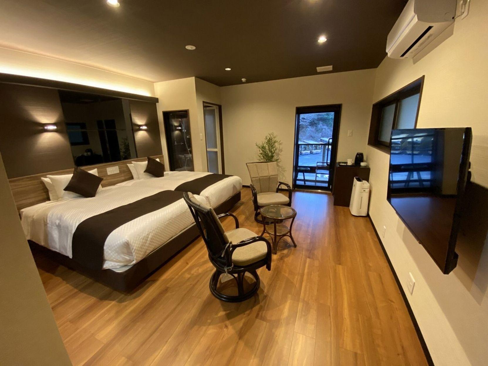 Western, Modern, 2 Double Beds, Outdoor Bath, Terrace, Smoking