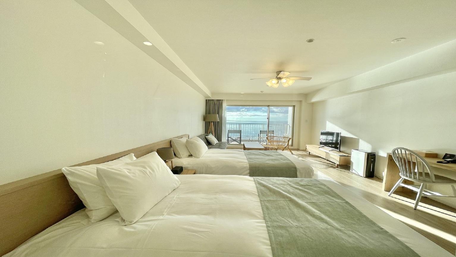 2 Rooms, Deluxe, Twin Beds, Ocean Front, Balcony