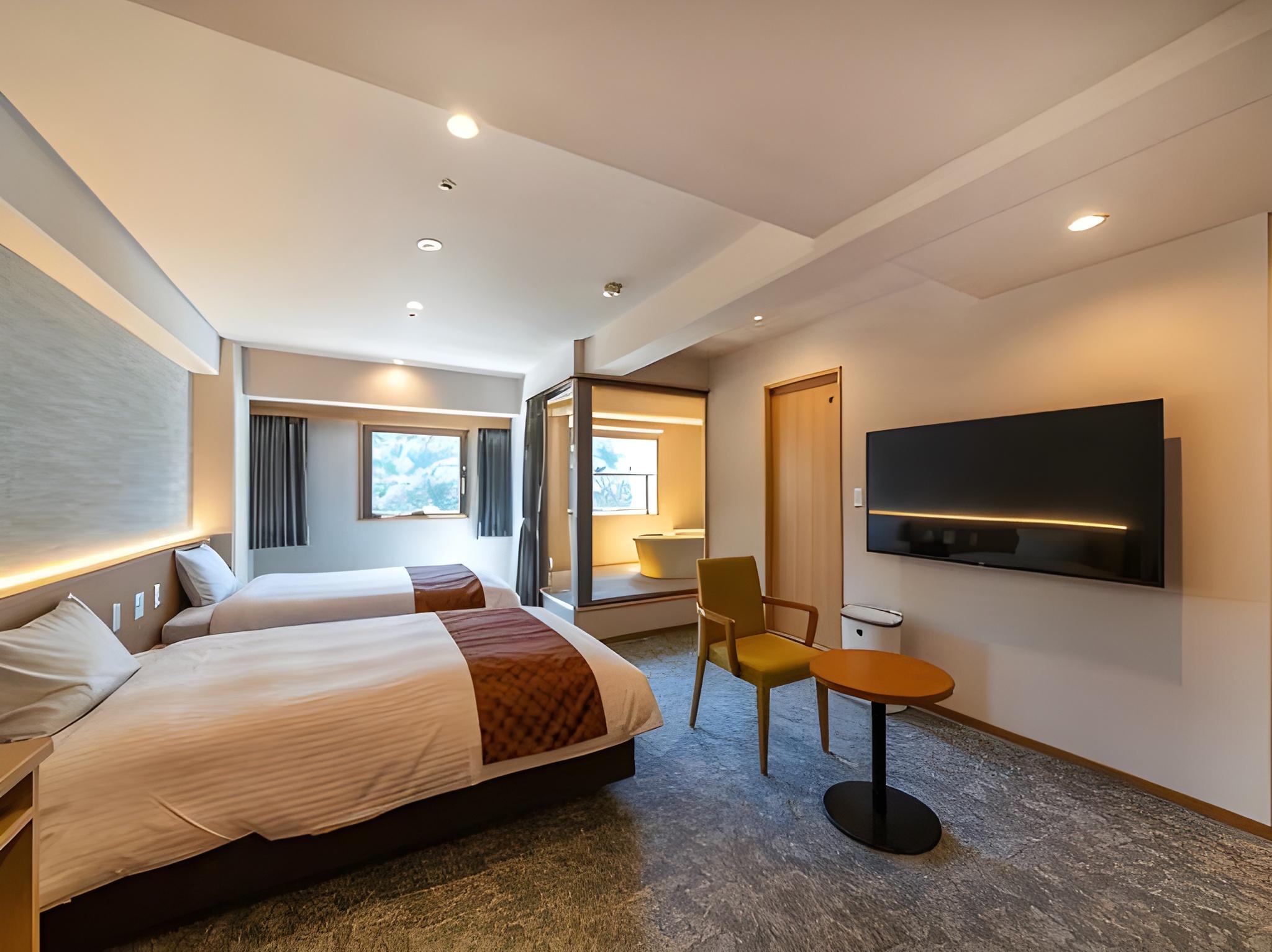 Semi Room, Luxury, 2 Semi Double Beds, Outdoor Bath