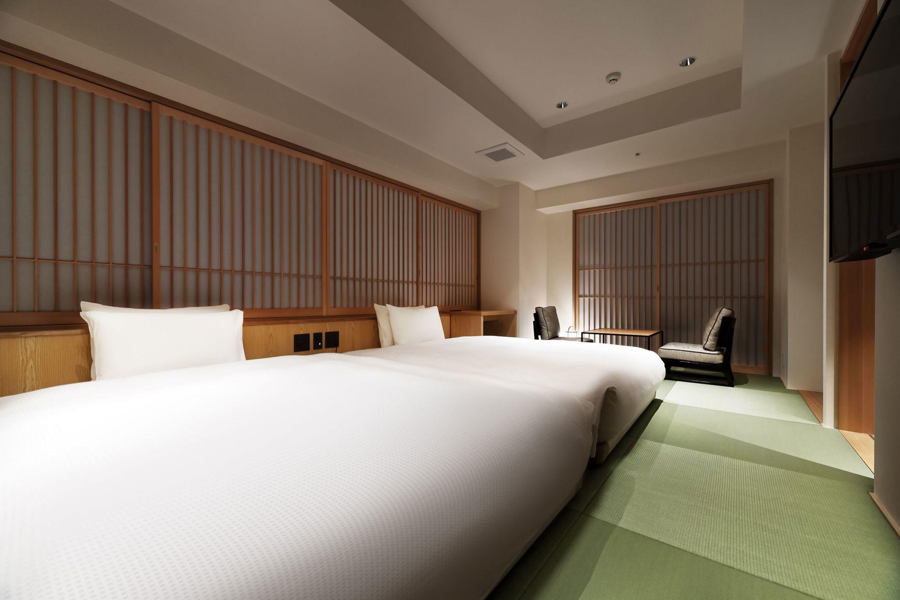Japanese, Twin Beds, Partial Outdoor Bath, Tatami, Corner