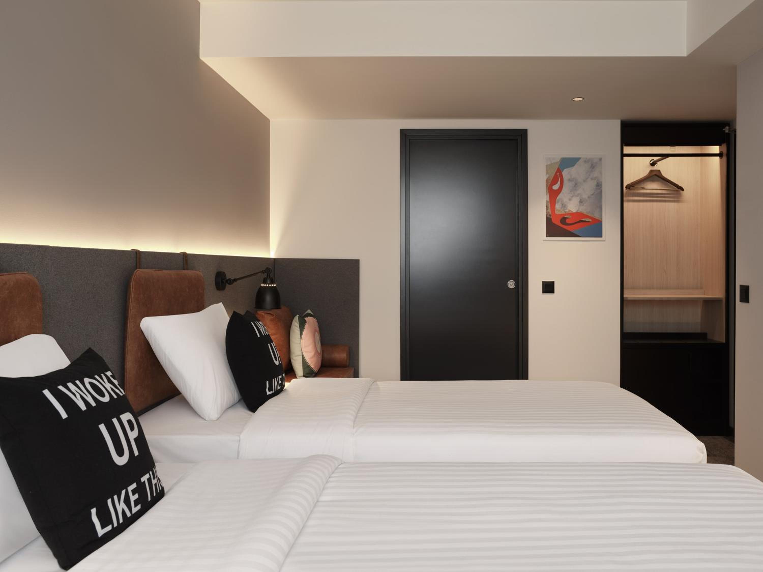 Playful, Twin Beds, City View