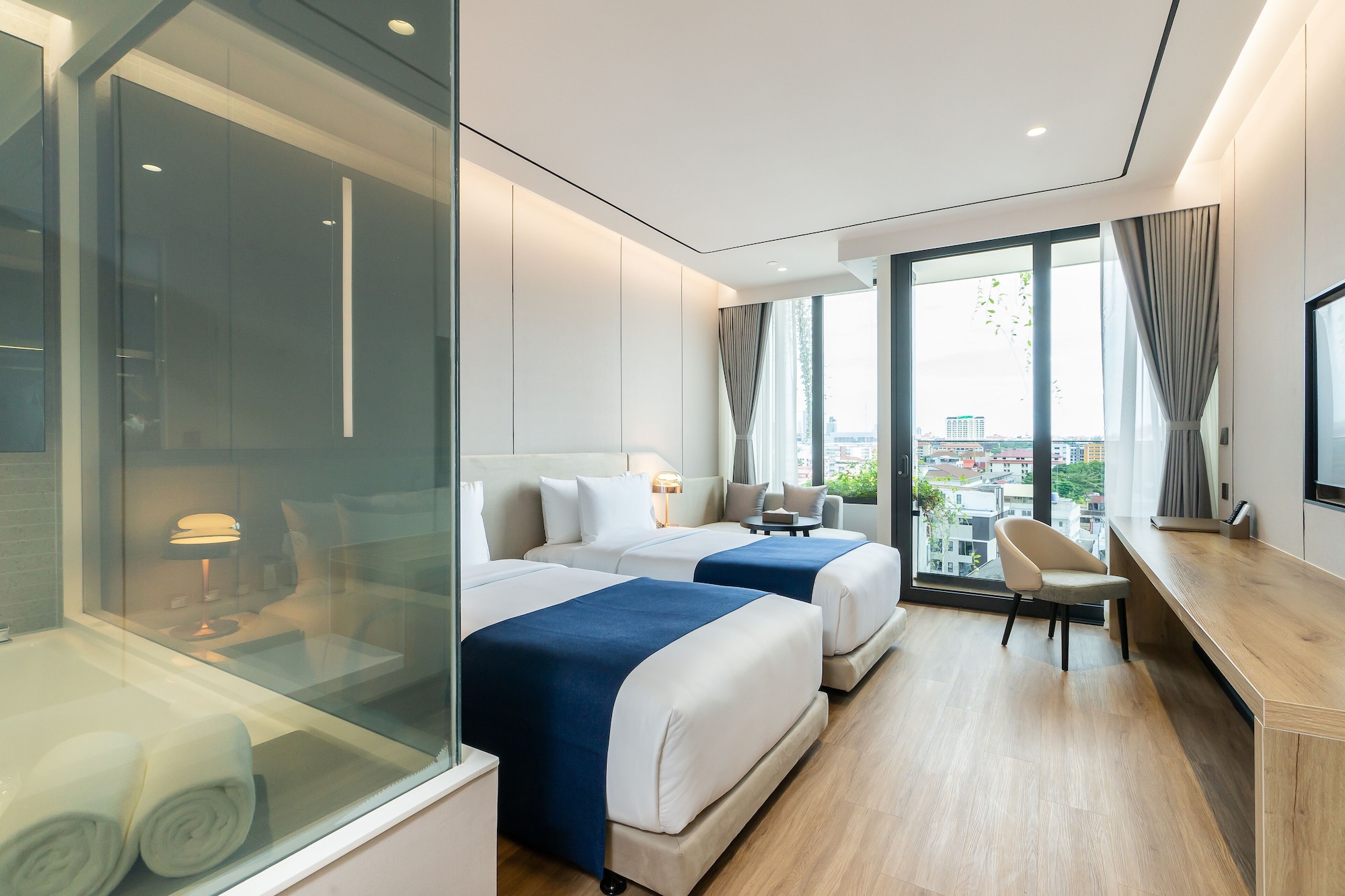 غرفة ديلوكس بسريرين منفصلين، Arbour Hotel and Residence Pattaya (SHA Plus+) 5/5