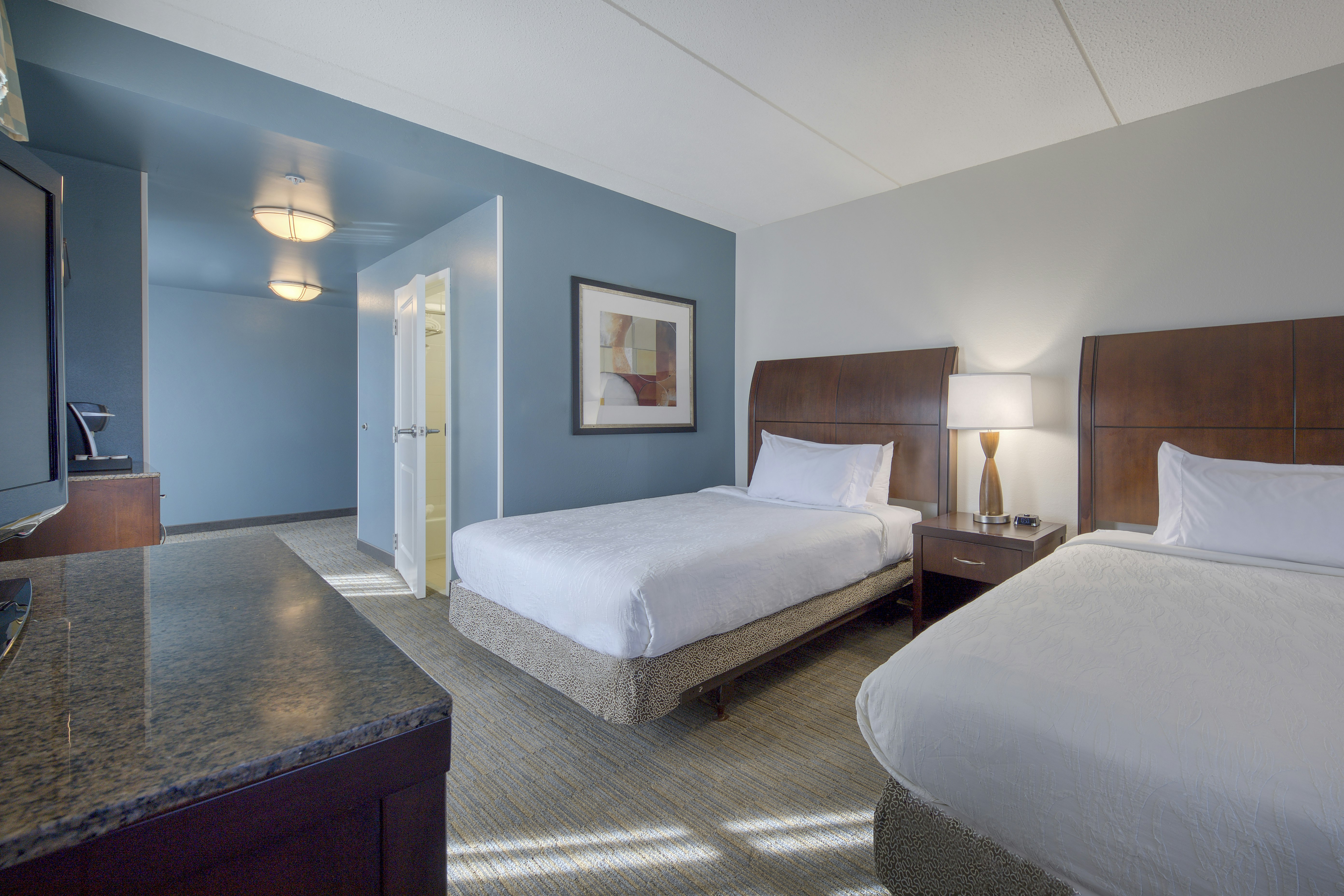 Room, 2 Queen Beds, Corner, Hilton Garden Inn Durham Southpoint, NC 3/4