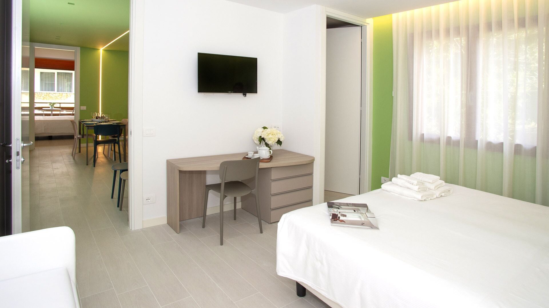 2 Bedrooms, Deluxe, Villa, Double and Twin Beds, Kitchenette, Garden Area، Hotel President Lignano 8/10