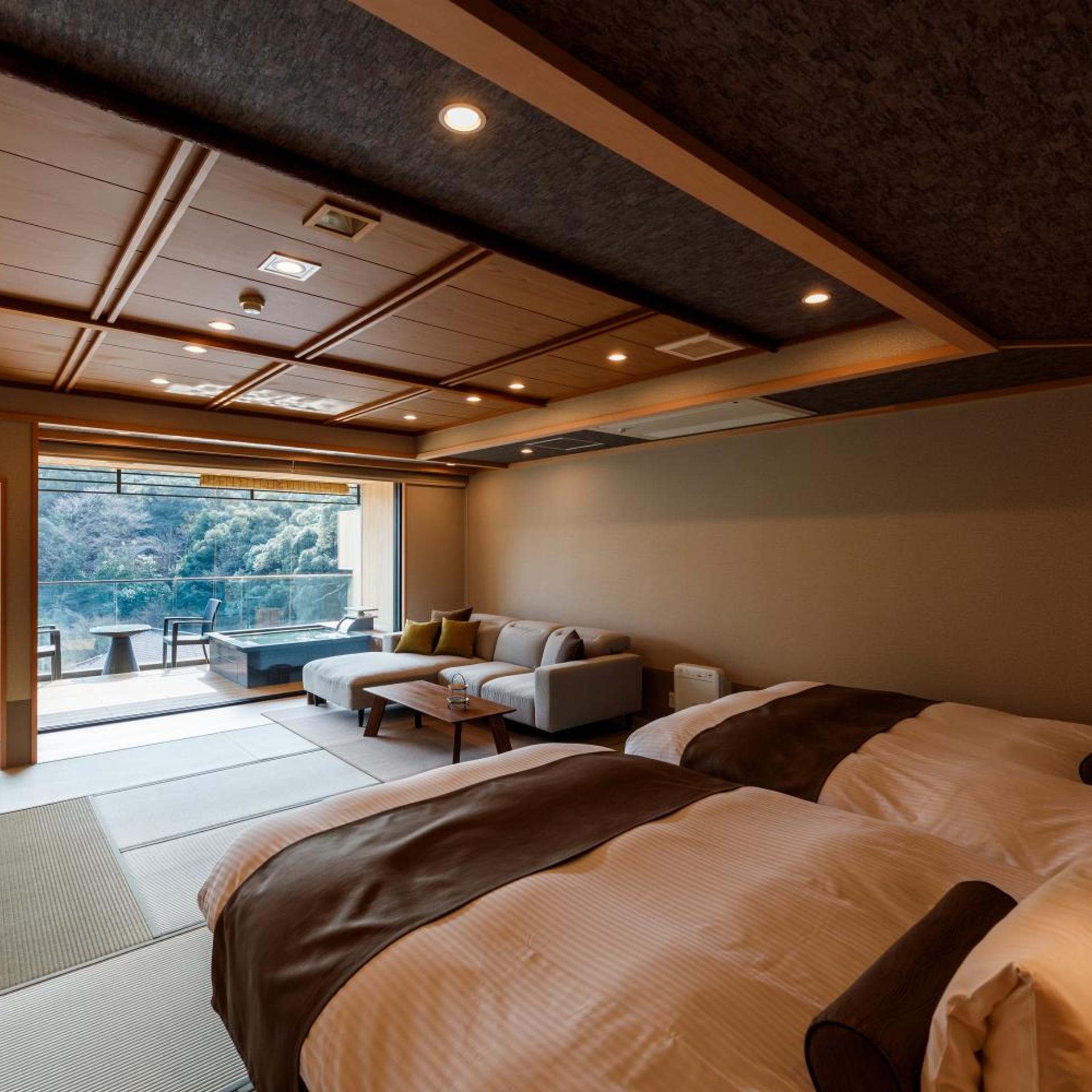 Room, Twin Beds, External Bathroom، TACHIBANA SHIKITEI 3/7