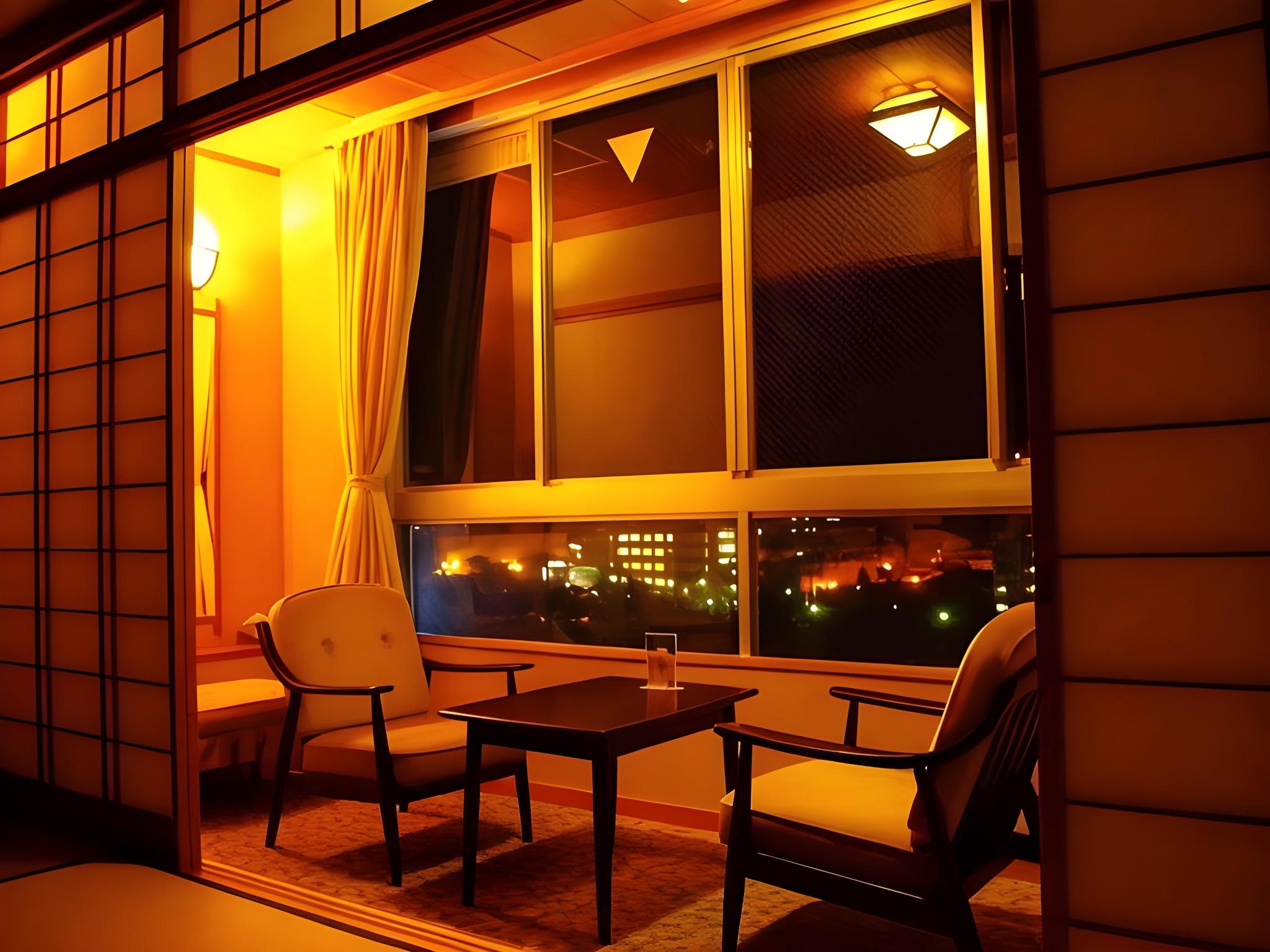 Japanese, Riverside, Tatami, Bathtub