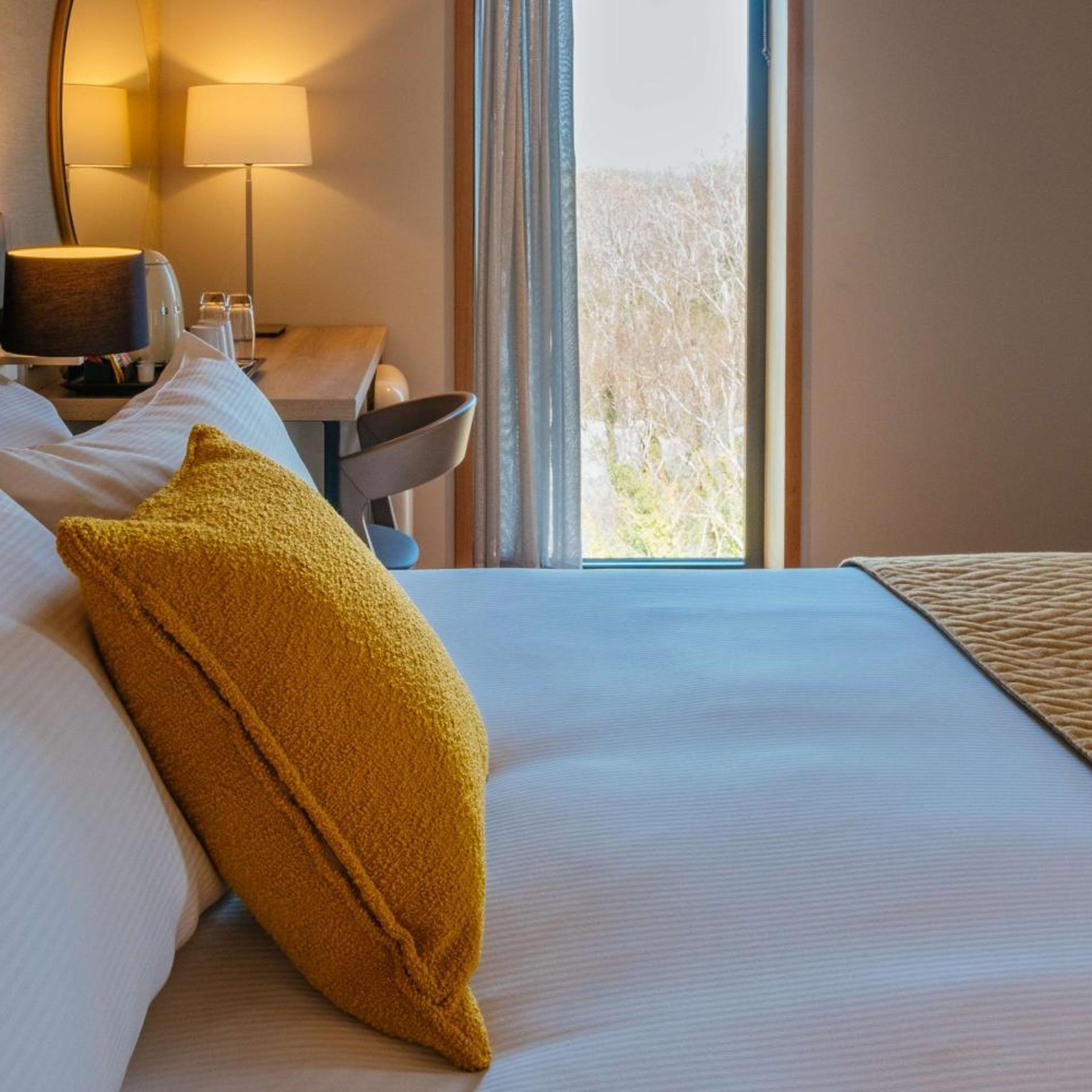 Room, King Bed, Woods View