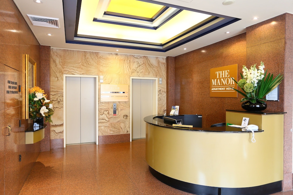 Lobby at The Manor Apartment Hotel, BRISBANE