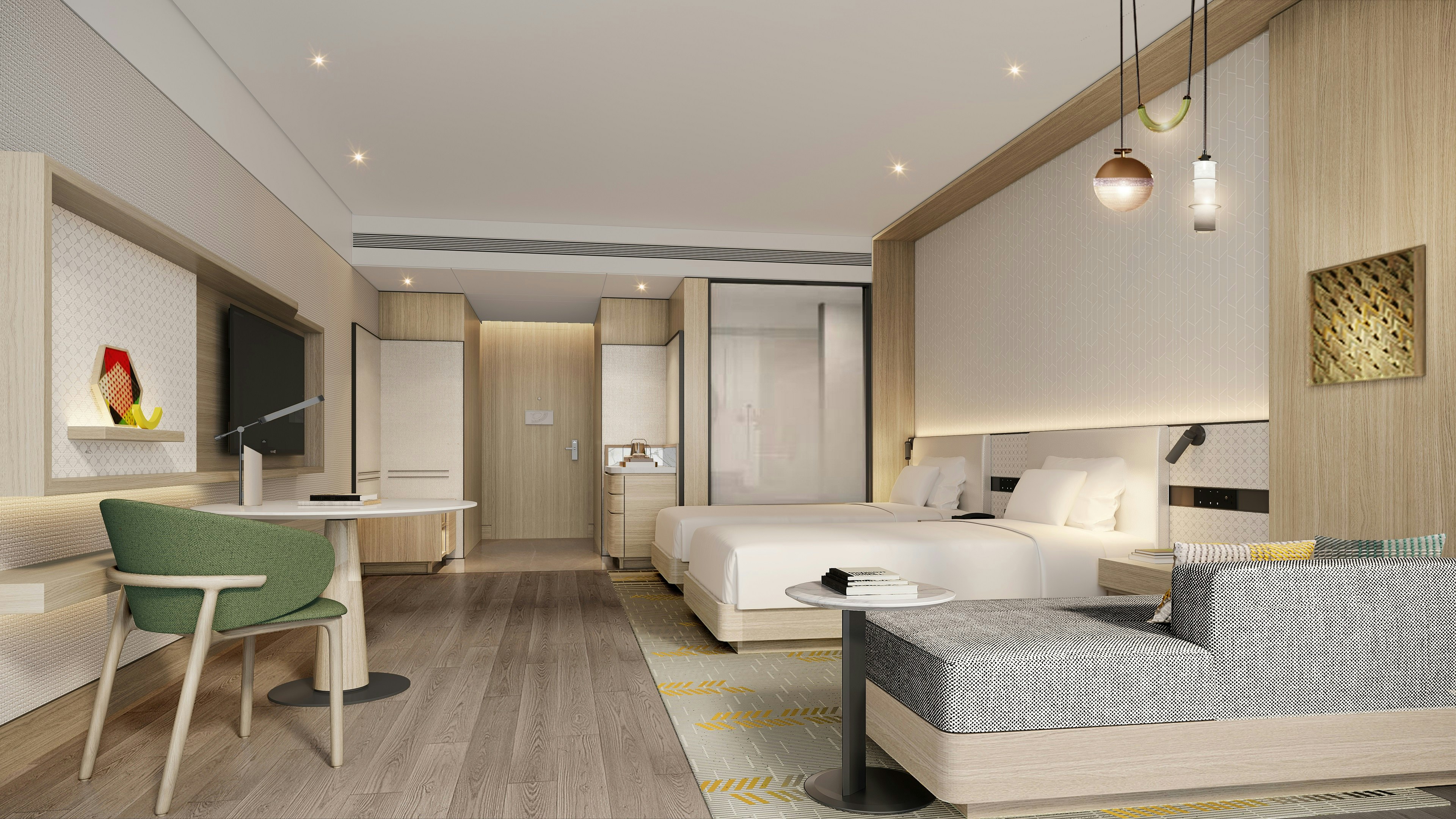غرفة قياسية بسريرين مزدوجين، Holiday Inn Guiyang Airport by IHG 4/5