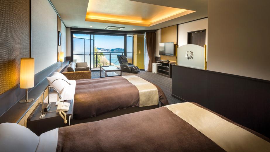 Western, Twin Beds, Outdoor Bath