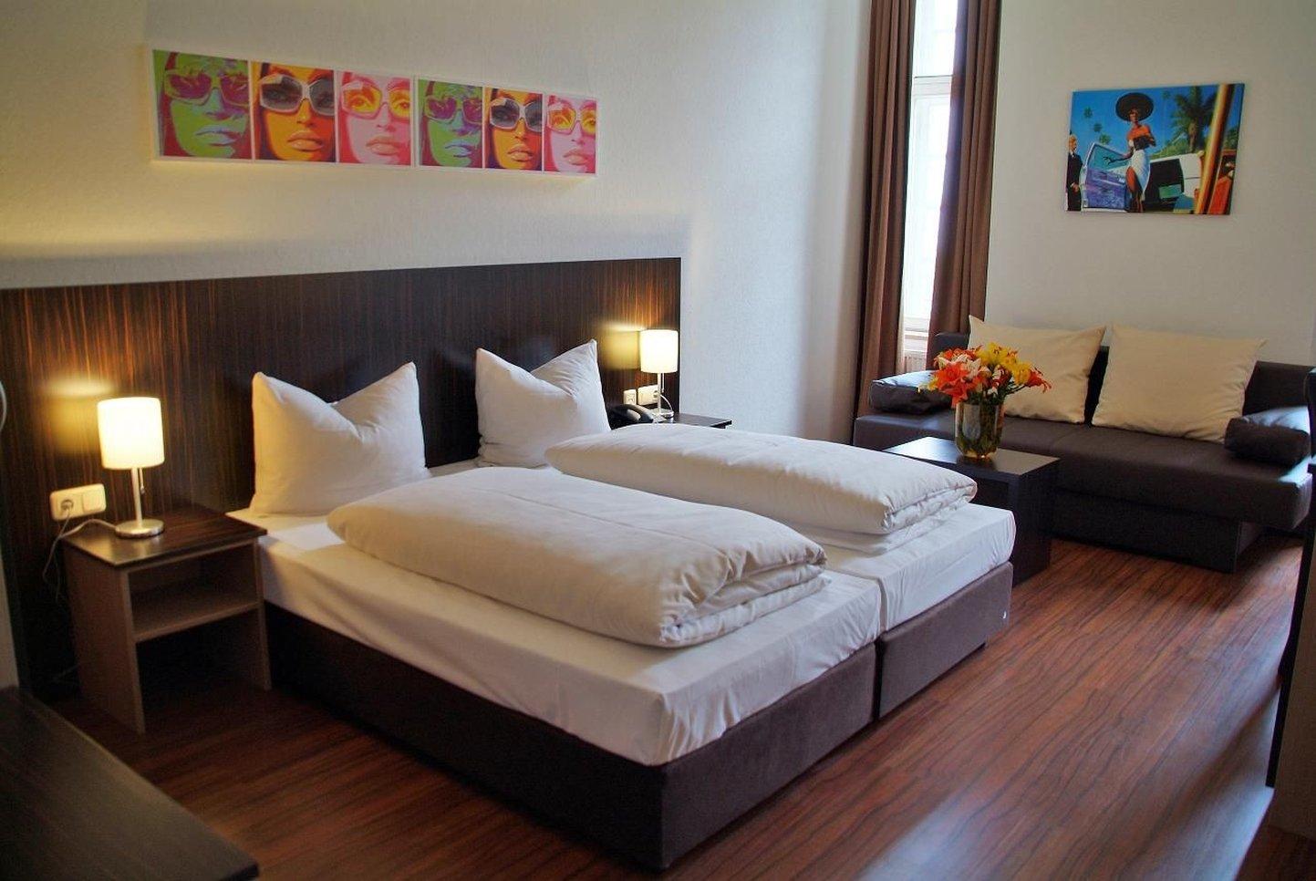 غرفة رباعية بسريرين منفصلين، Arthotel Munich 2/2