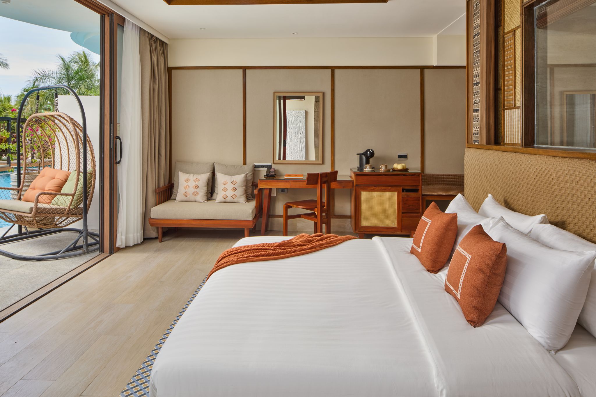 Pool, Tower, Double Bed