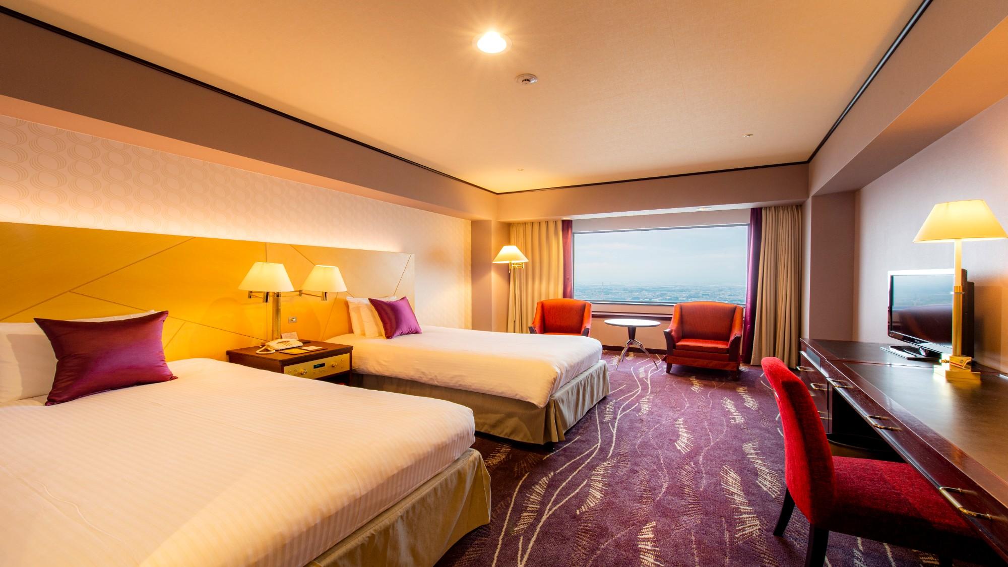 Upper, Premium, Single, Twin Beds, Night View