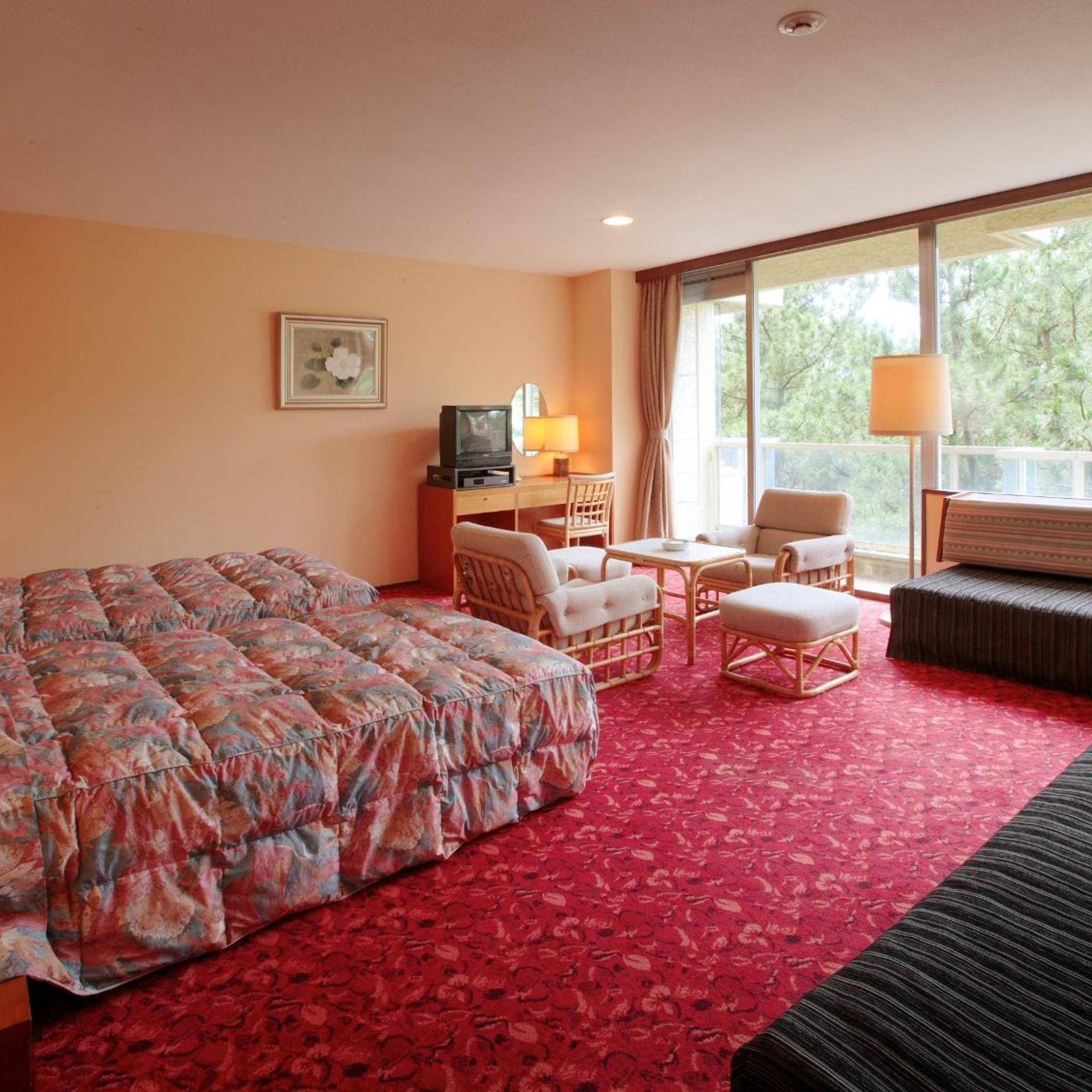 Room, Single Bed, Forest View