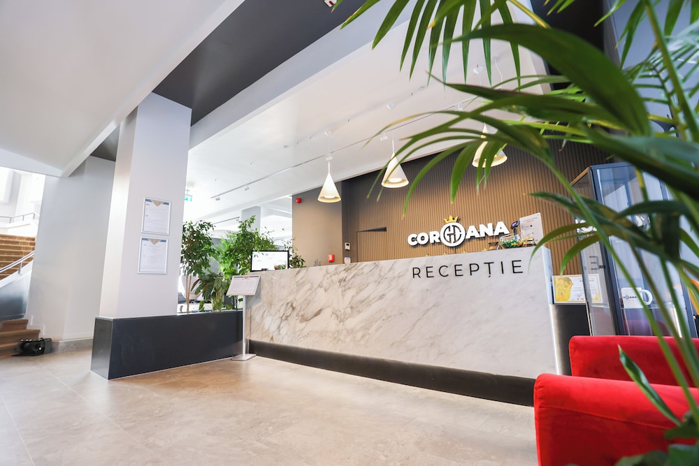 Lobby at Grand Hotel Coroana, BISTRITA