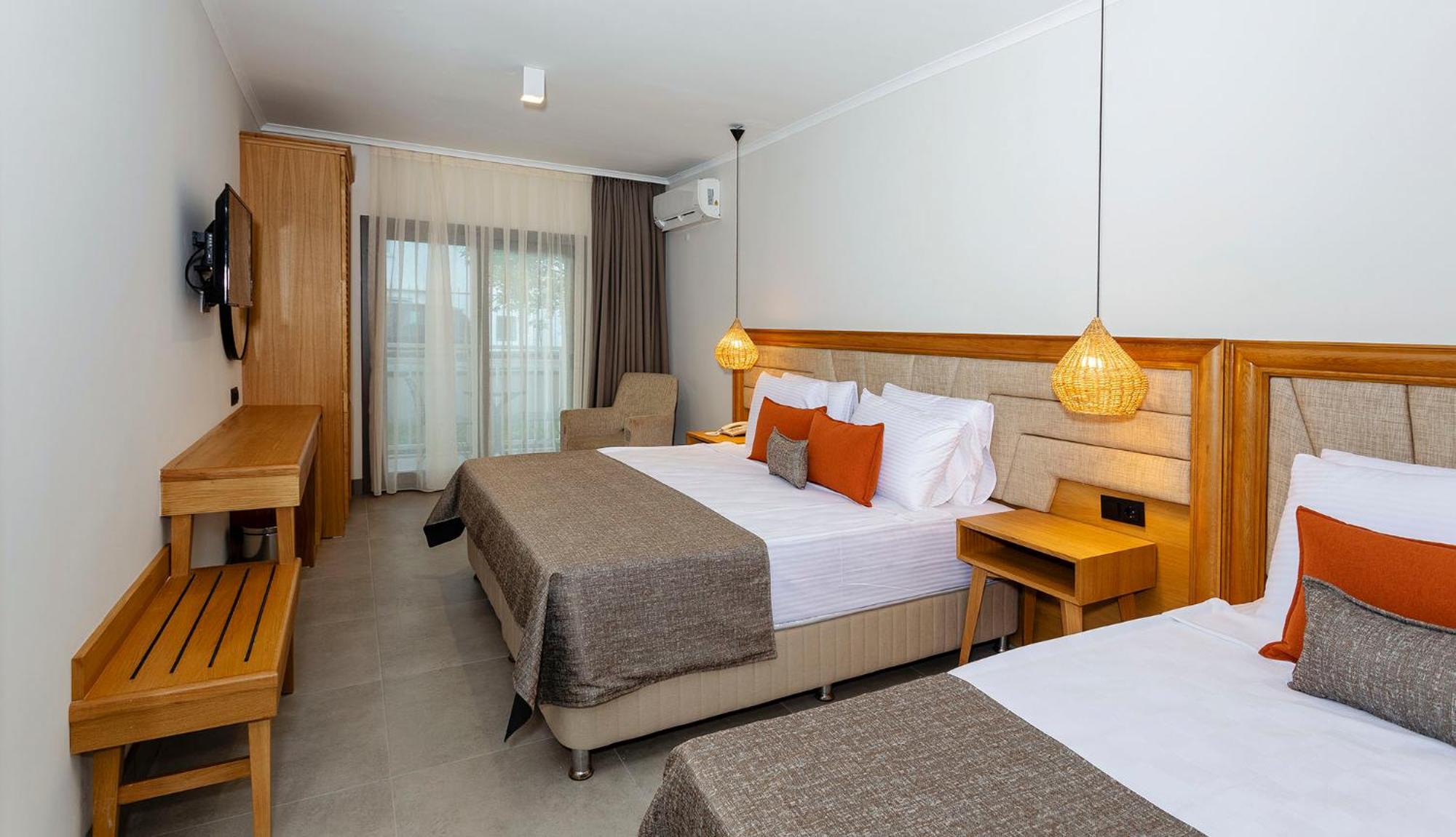 غرفة بسرير مزدوج أو سريرين منفصلين، Yalipark Beach Hotel 5/10