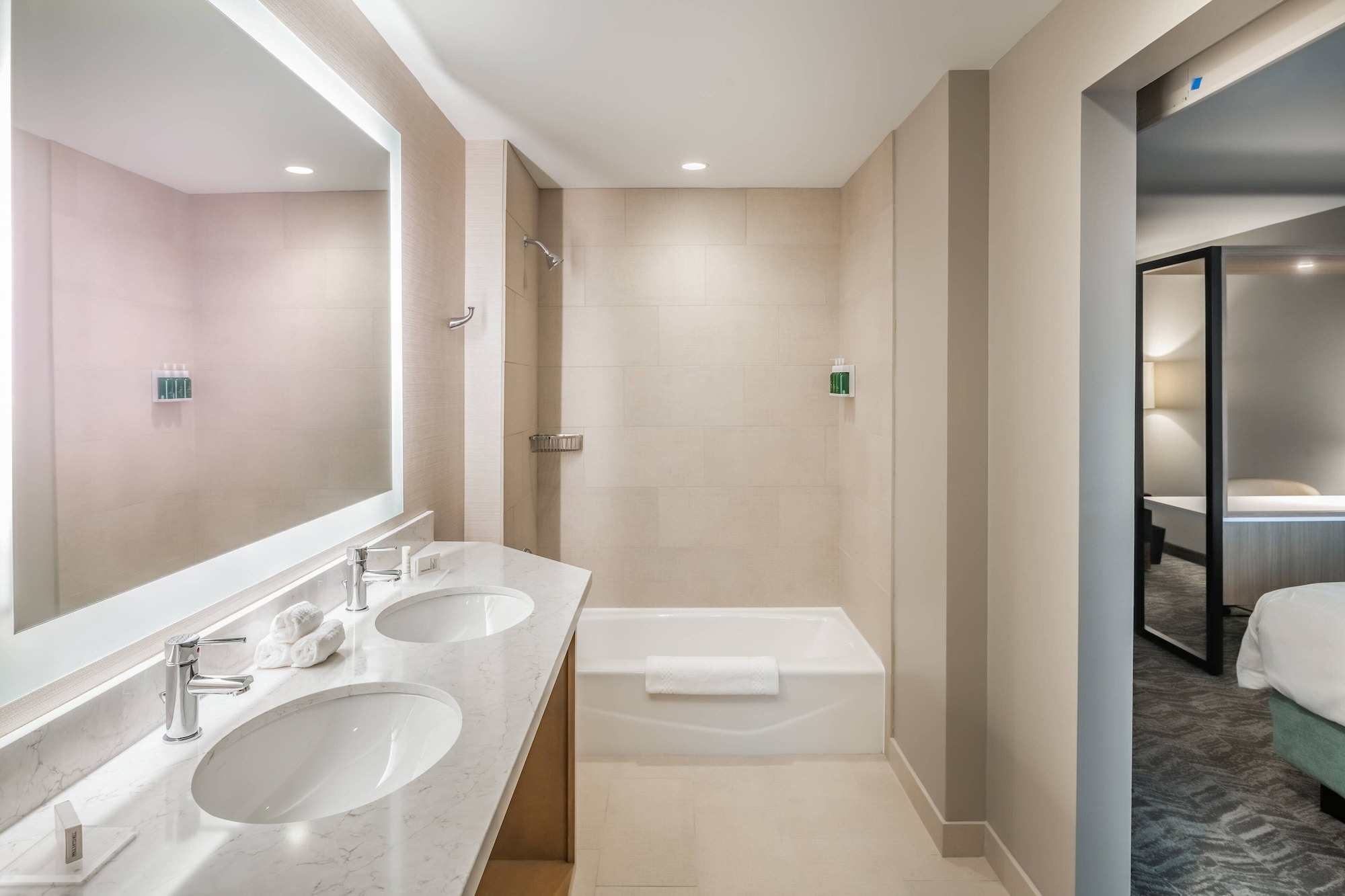 جناح بسريرين كوين بإطلالة على المدينة بشرفة مع أريكة
