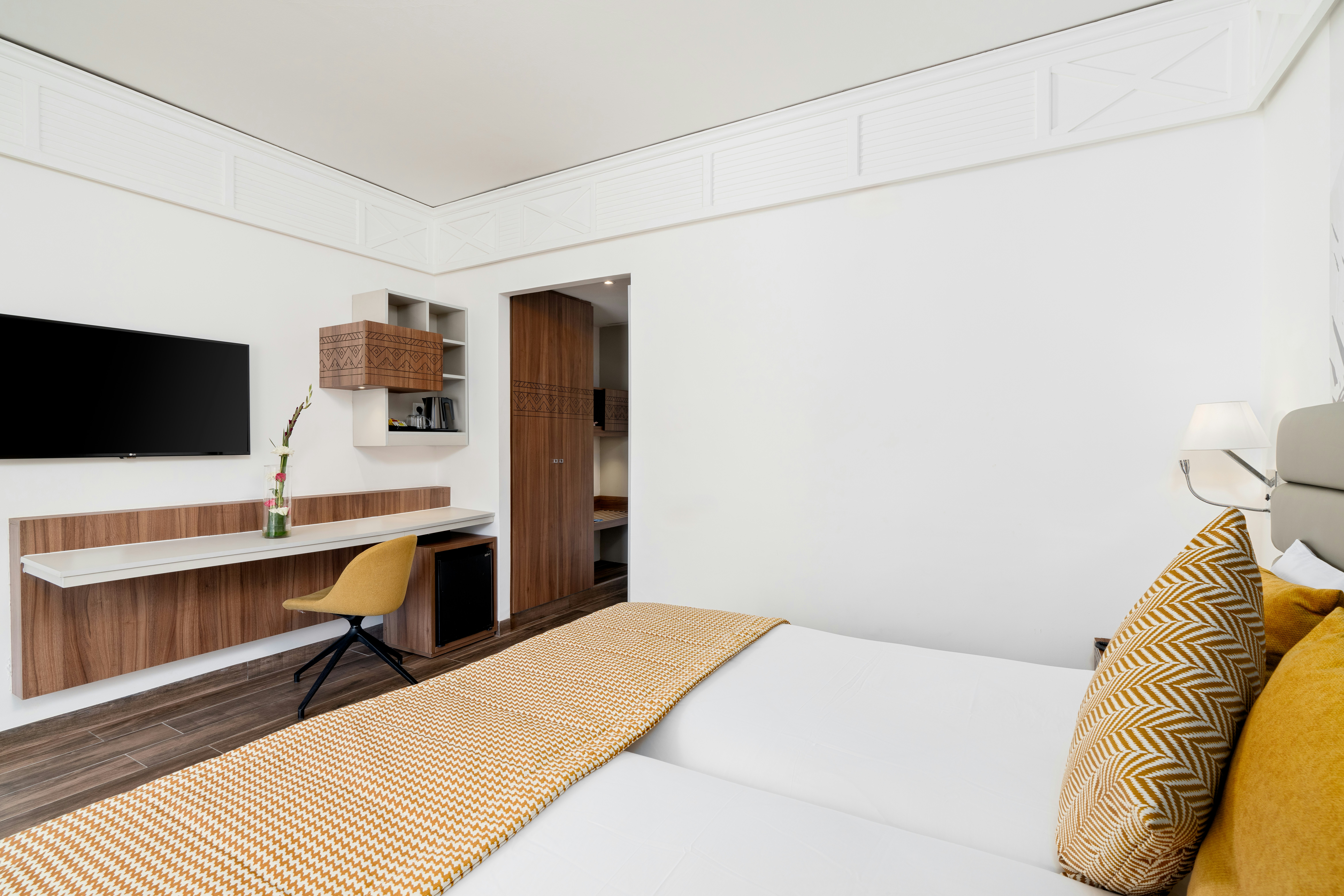 غرفة بريفيليج بسريرين منفصلين بإطلالة على البحر، Dunes d Or Ocean Club Agadir 4/5