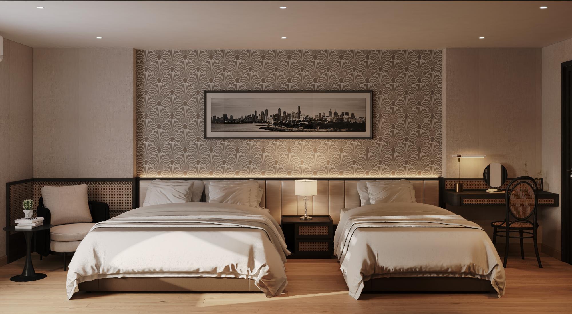 Semi Room, Family, 1 King and 1 Semi Double Beds