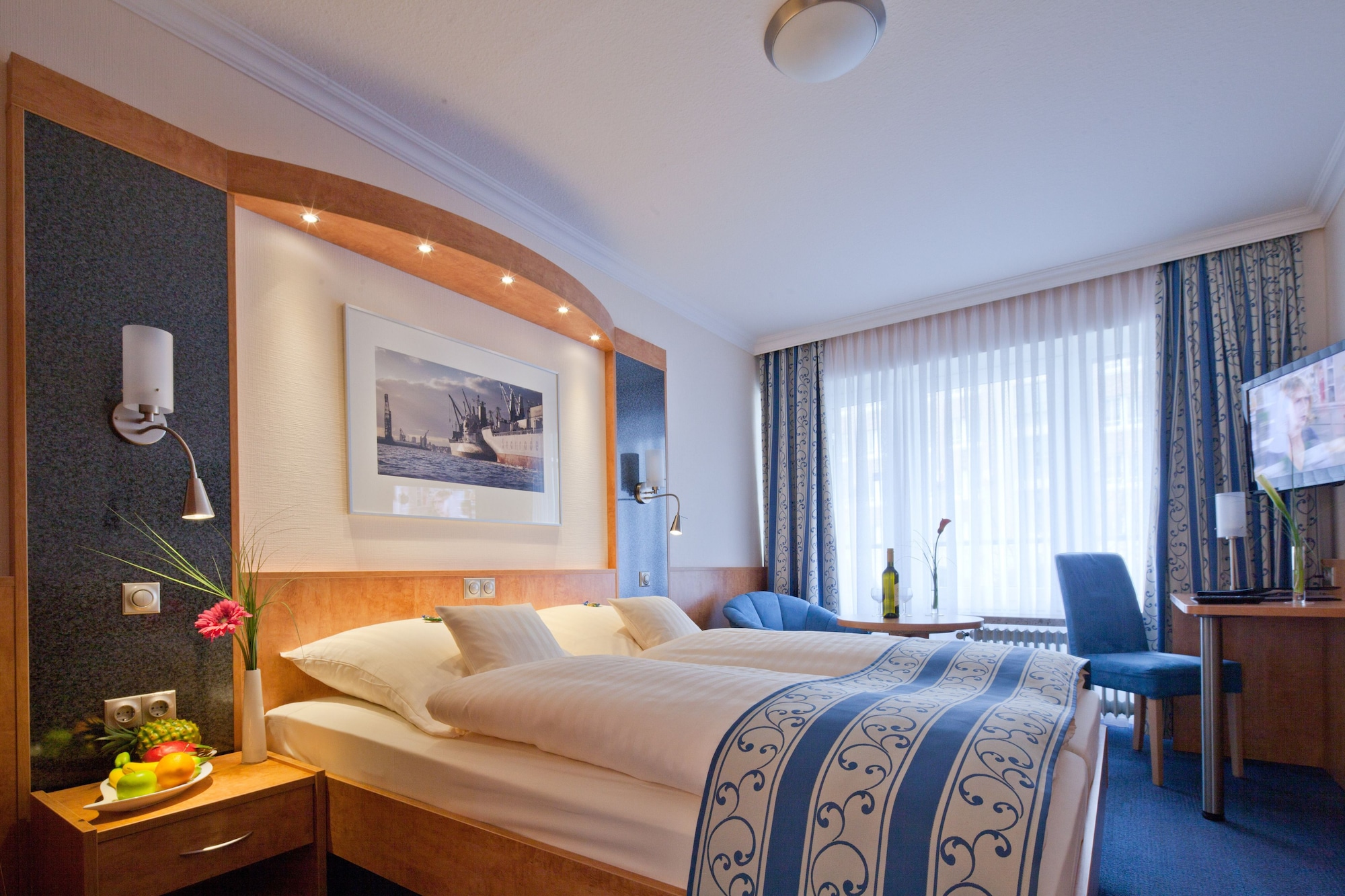 غرفة اقتصادية عائلية بسرير مزدوج بمطبخ صغير، Room in B&B - Studio for 2 People in Hamburg Mitte, Cozy and Modern 3/4