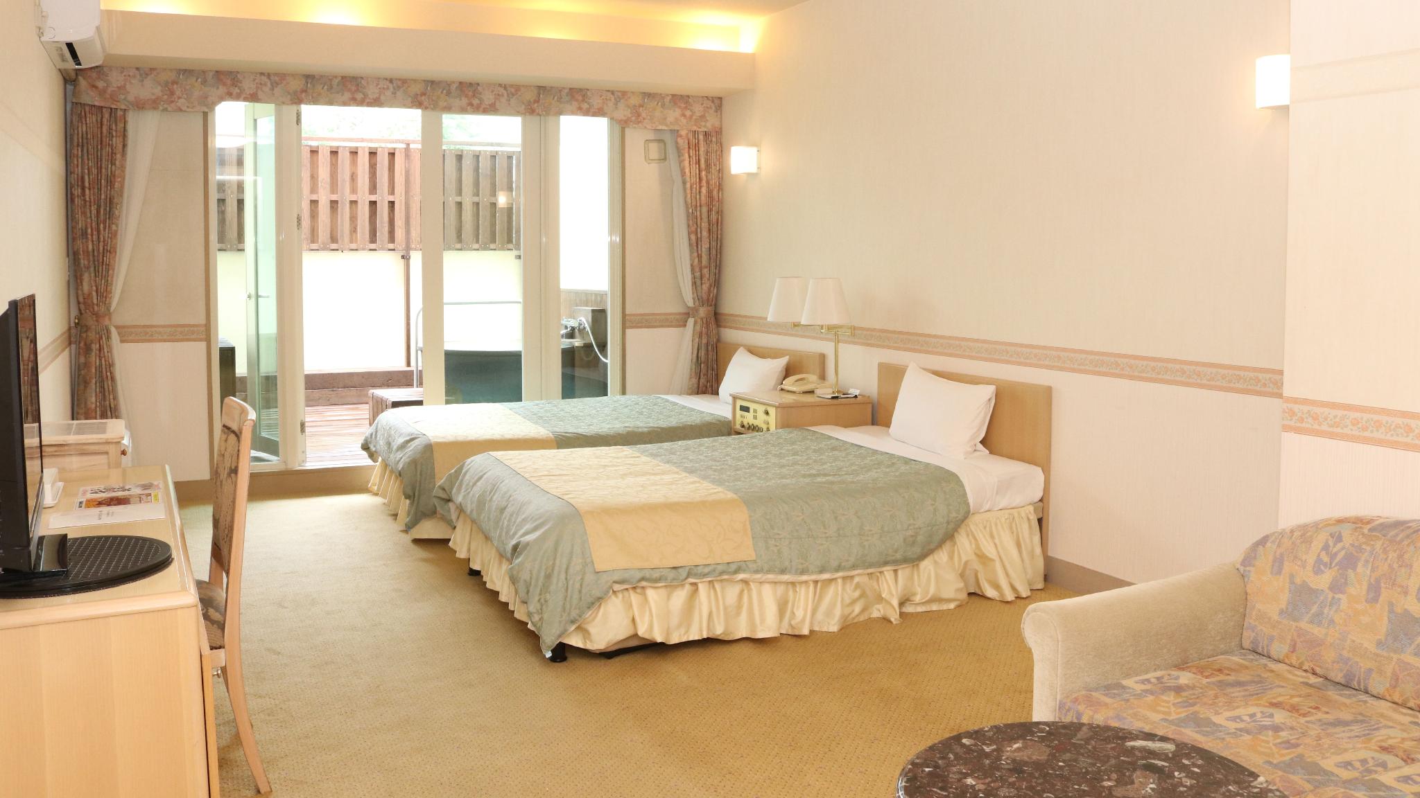 2 Queen Beds, Hot Spring Bath