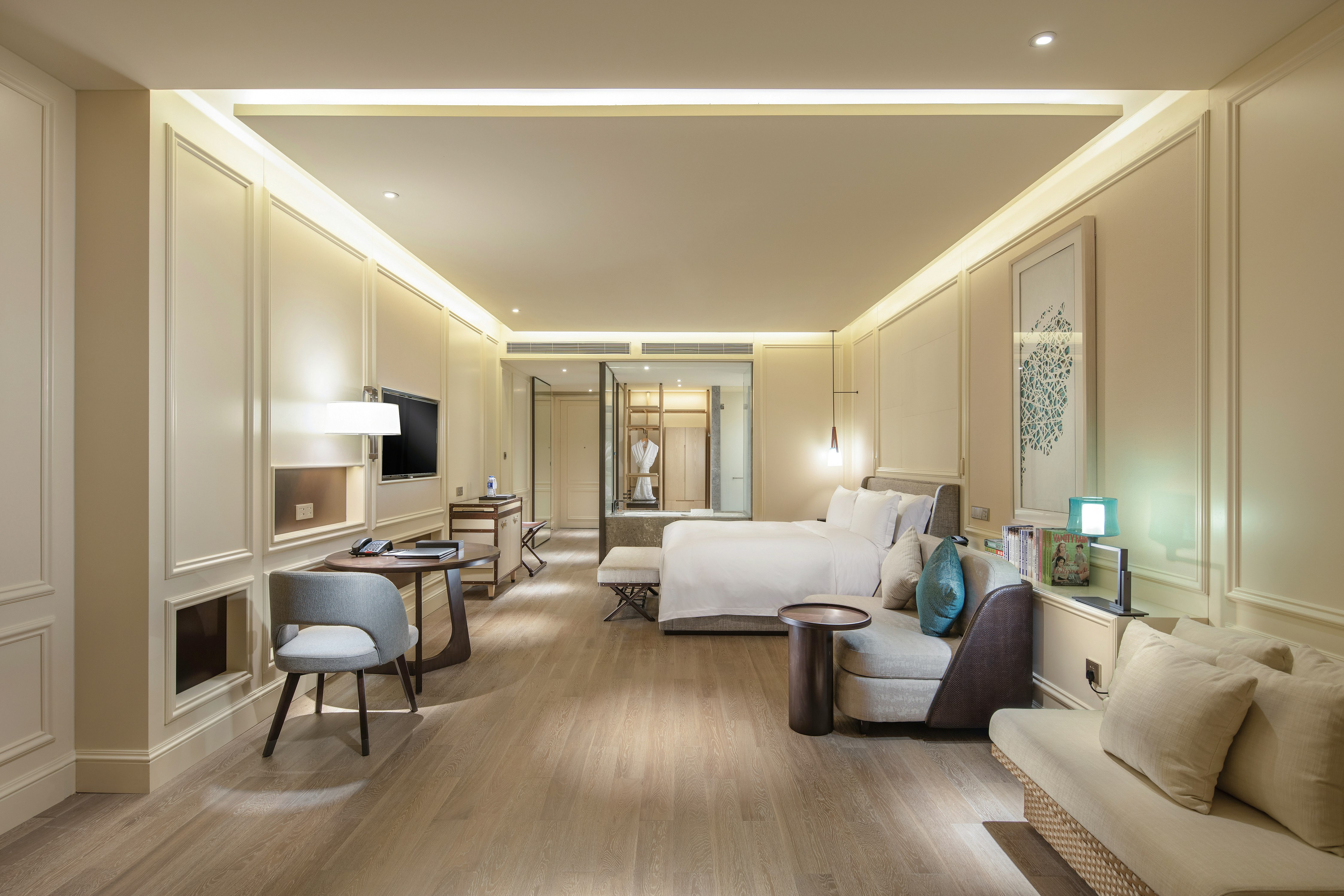غرفة تنفيذية بسريرين منفصلين، Hilton Dalian Golden Pebble Beach Resort 2/3