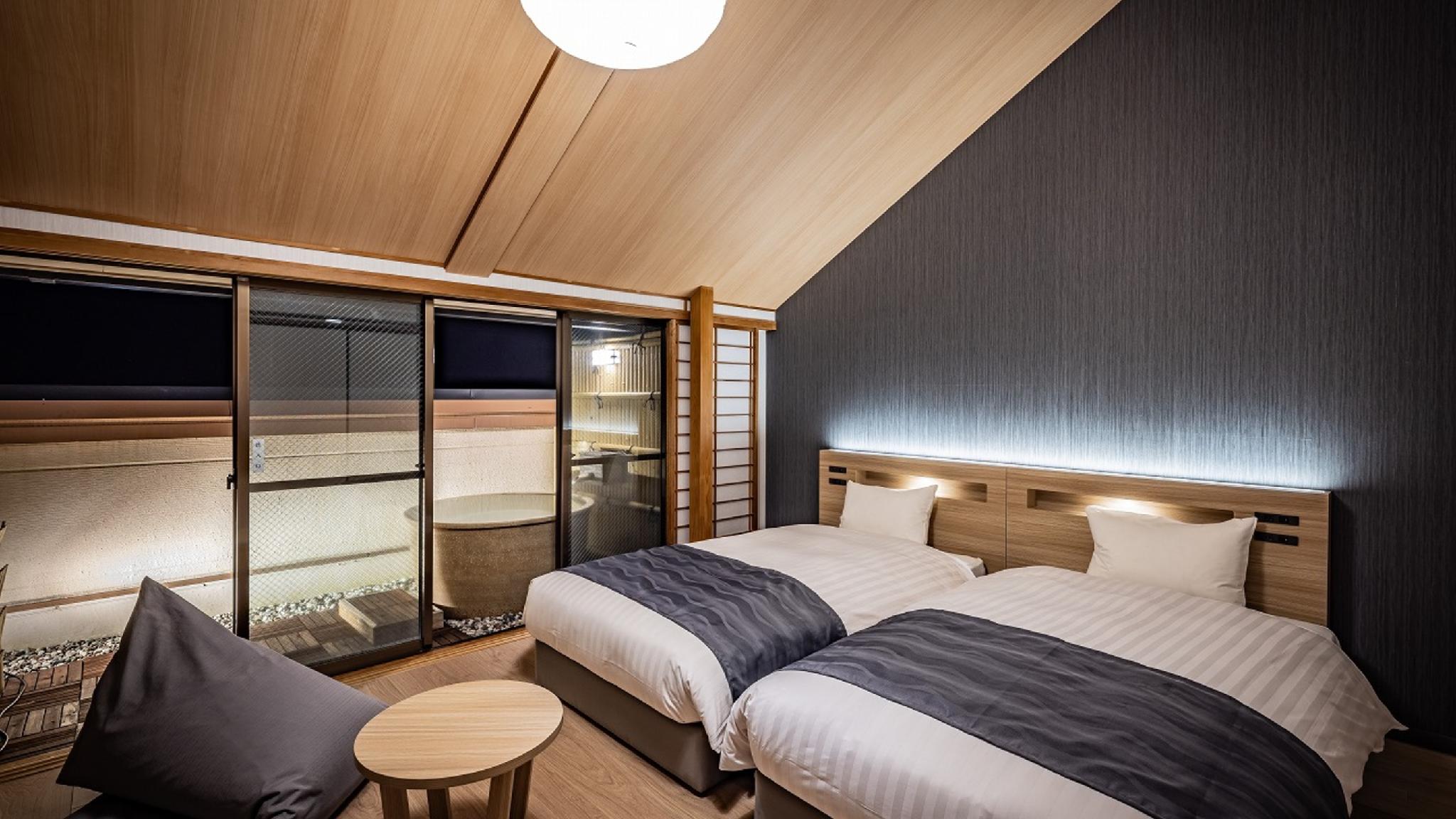 Room, Twin Beds, Outdoor Bath