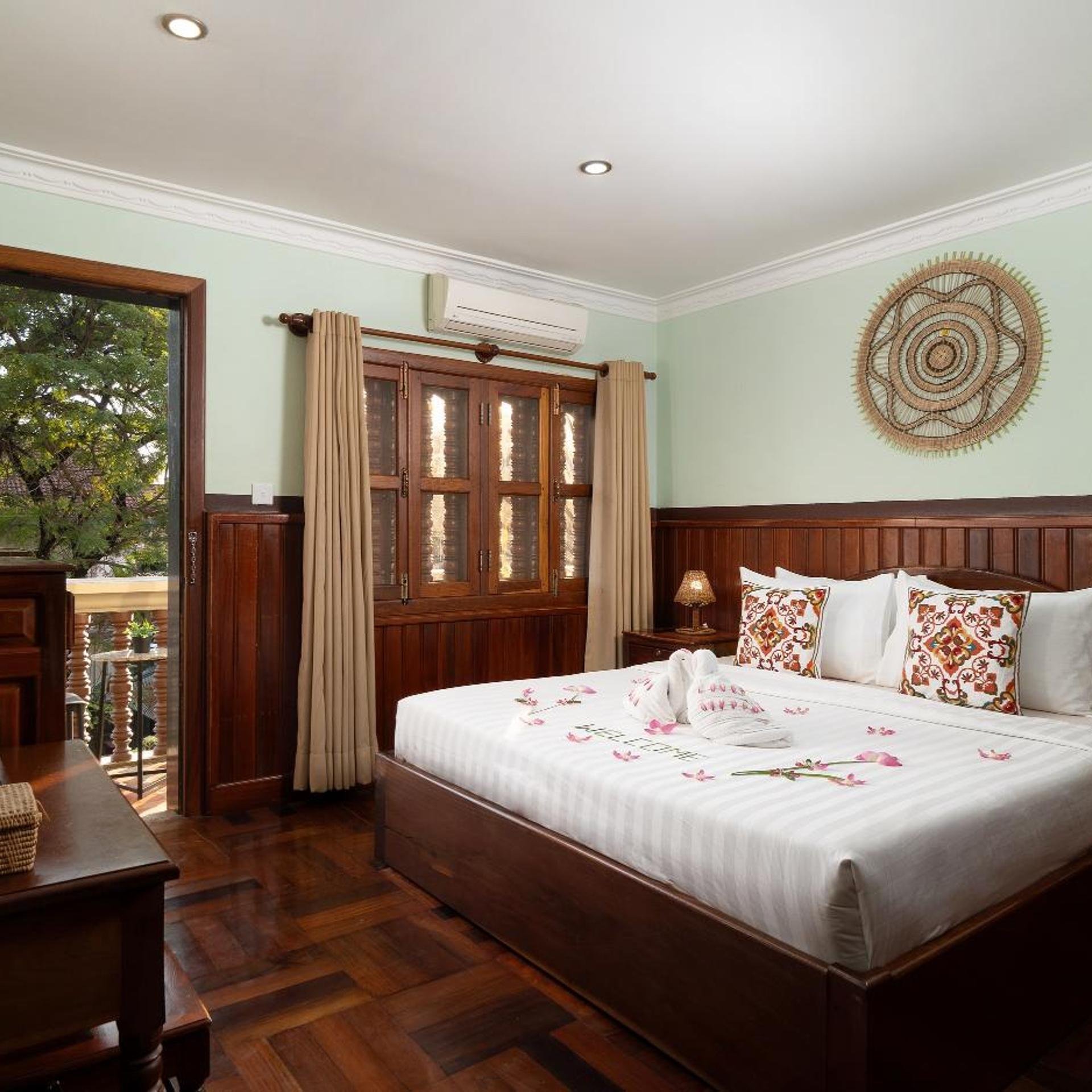 غرفة ديلوكس بسرير مزدوج أو سريرين منفصلين بشرفة، Siem Reap Center Hotel 3/10