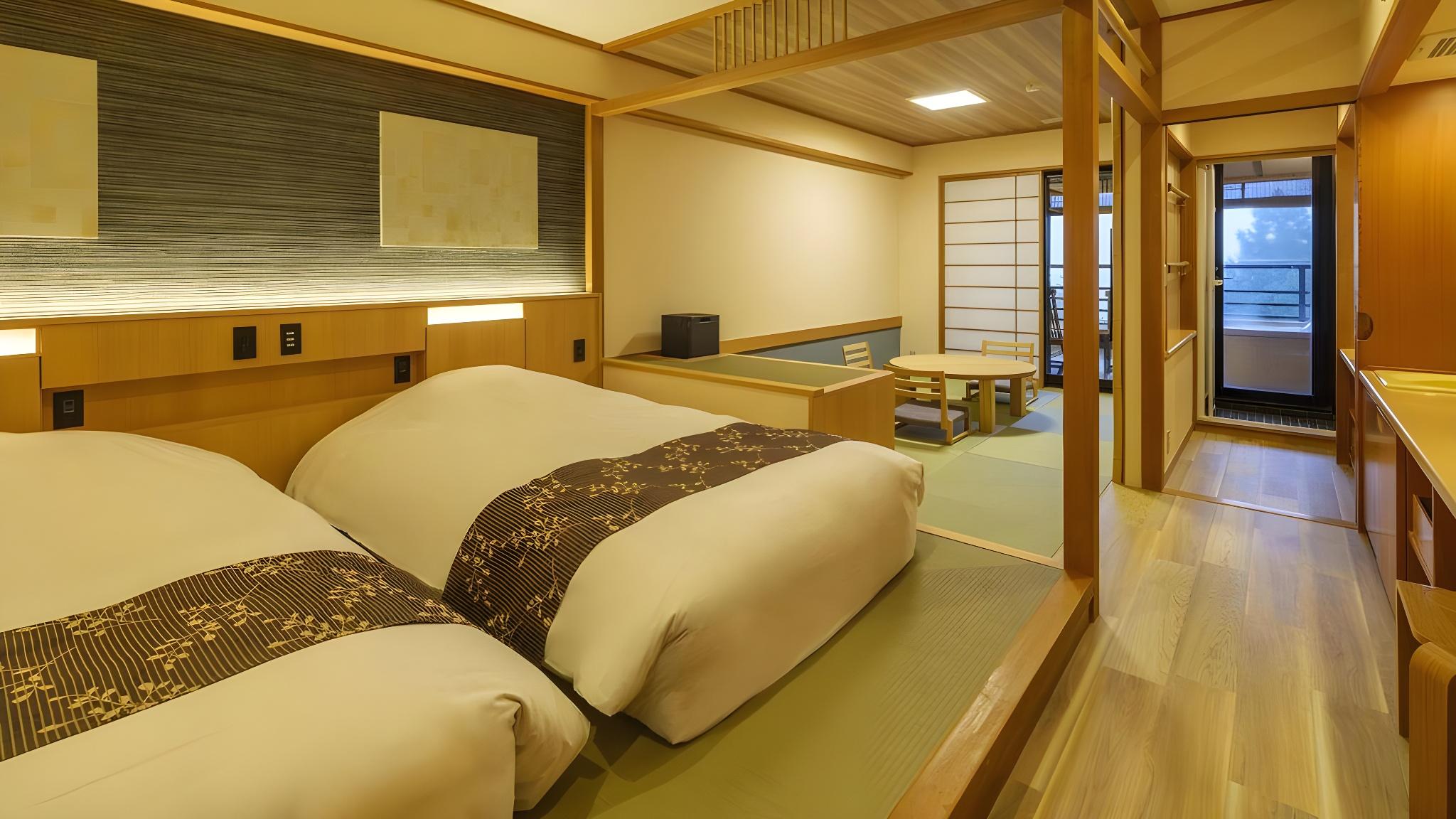 Japanese Western, 2 Double Beds, Outdoor Bath
