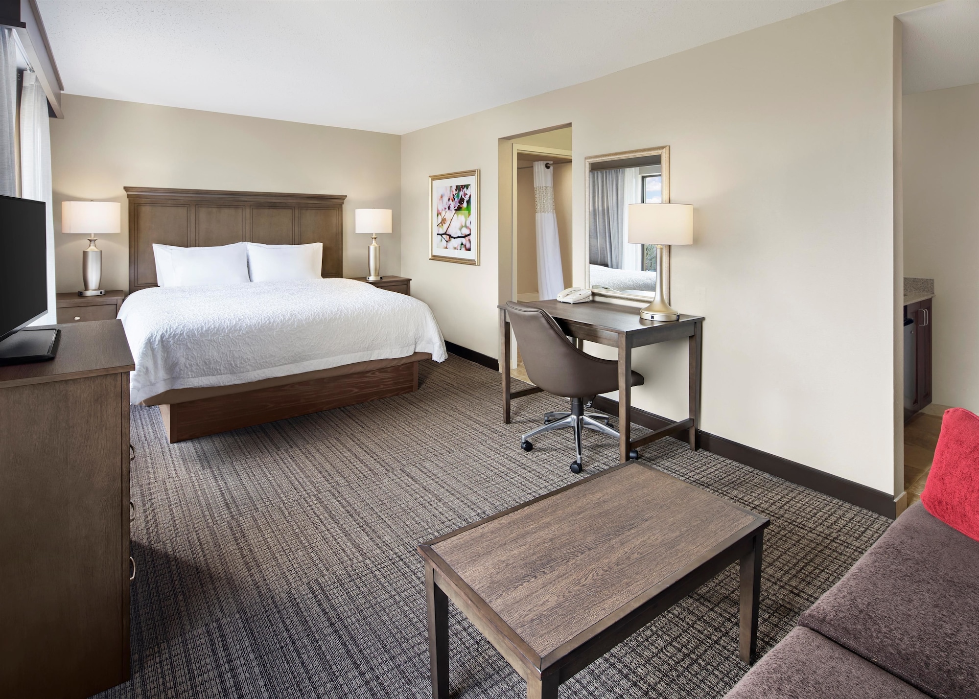 جناح استوديو بسرير كينج مع أريكة، Hampton Inn & Suites Alexandria Old Town Area South 4/8