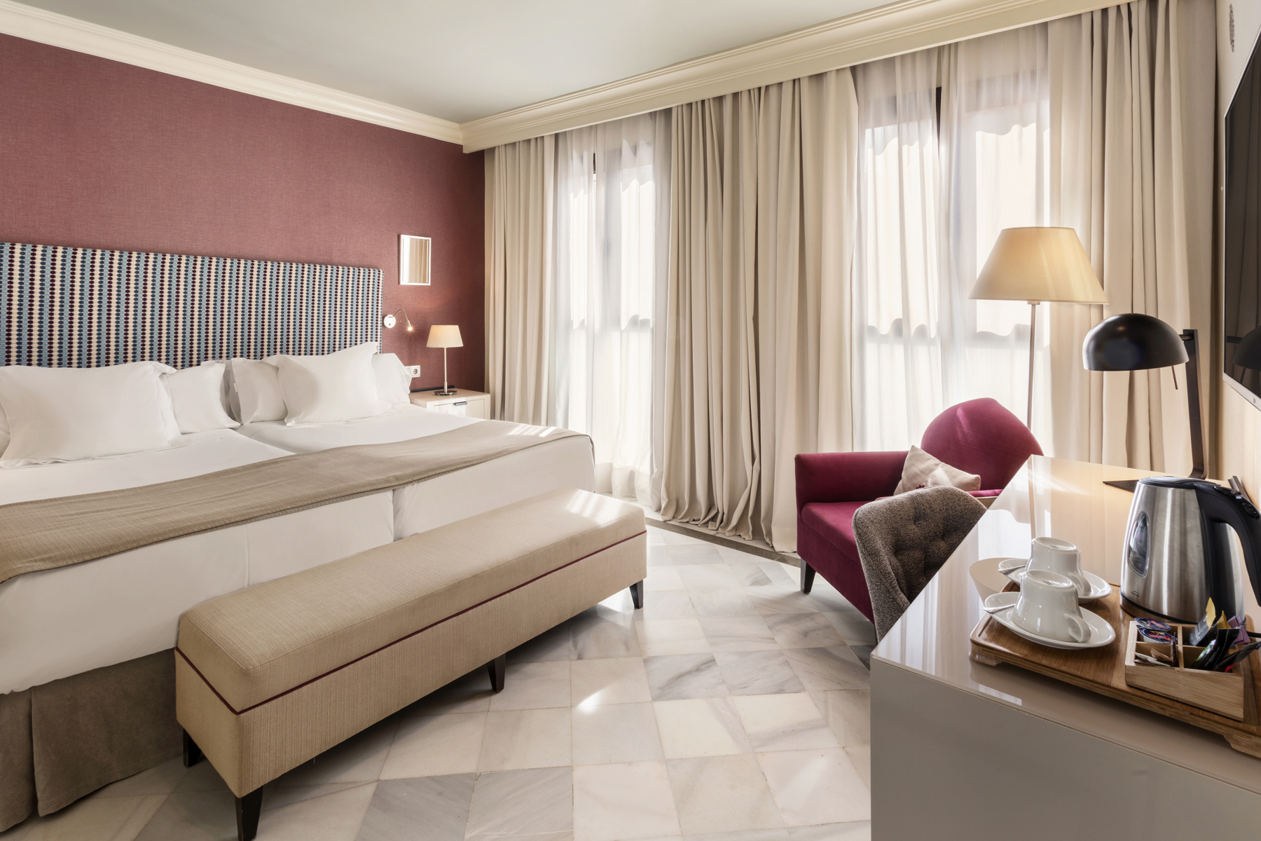Room, Single, Double Bed, with View