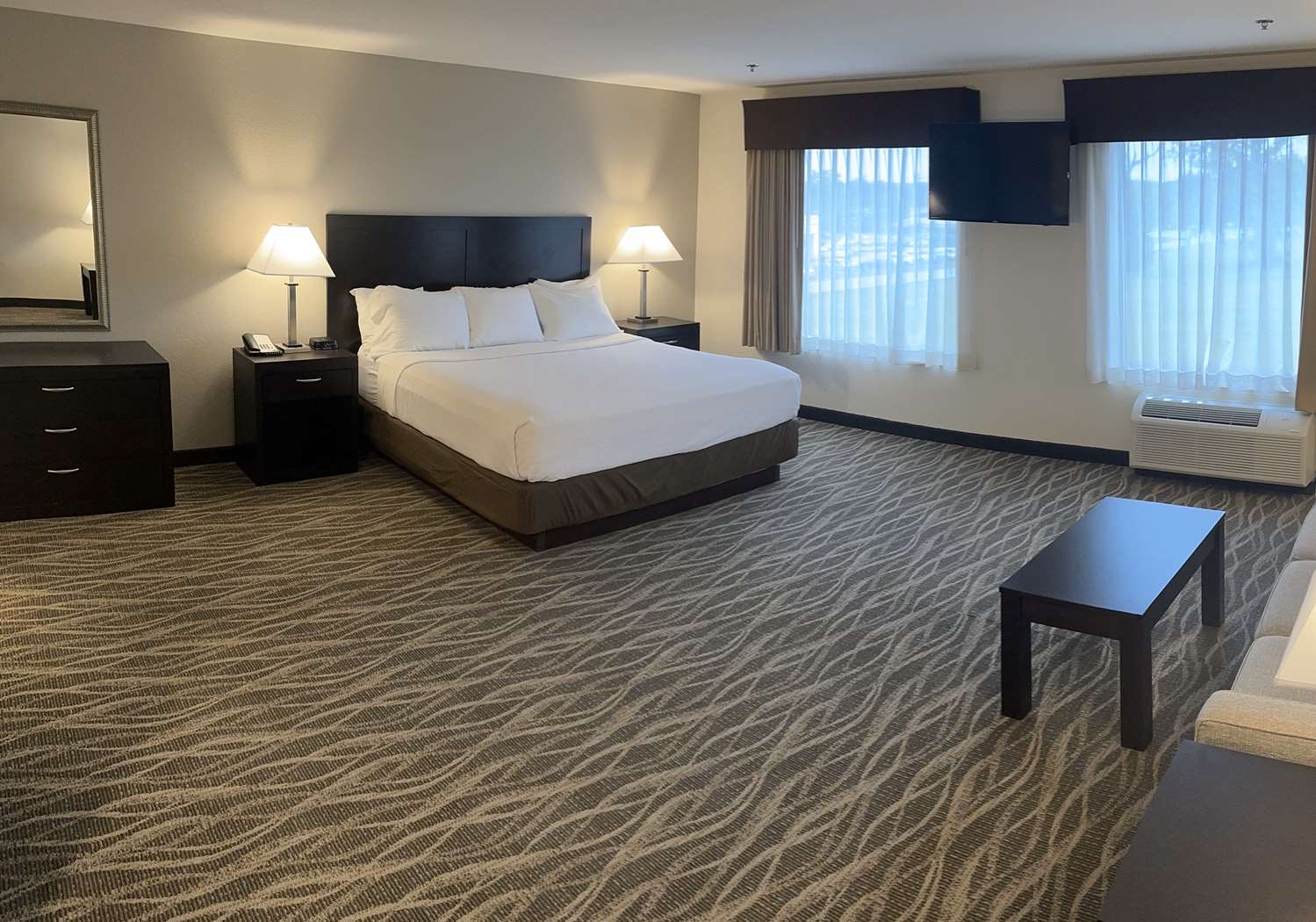 Room, Queen Bed, Sofa, Kitchen