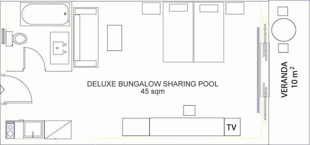 BUNGALOW DELUXE SHARING POOL