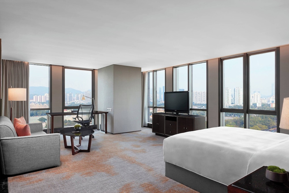 غرفة تنفيذية بسرير كينج بإطلالة على المدينة، Jw Marriott Hotel Shenzhen 4/6