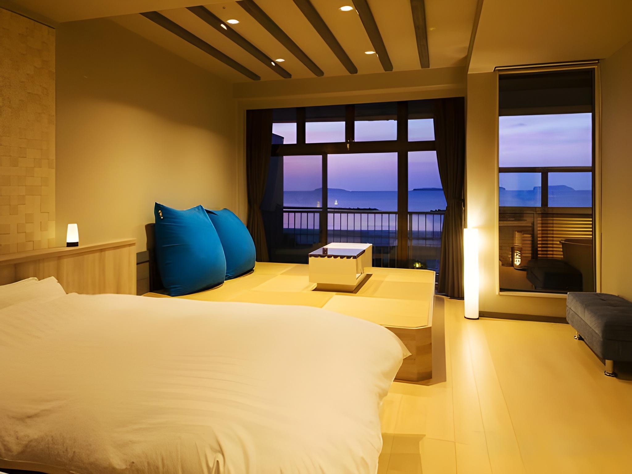 Japanese Western, Twin Beds, Ocean View, Outdoor Bath, Tatami