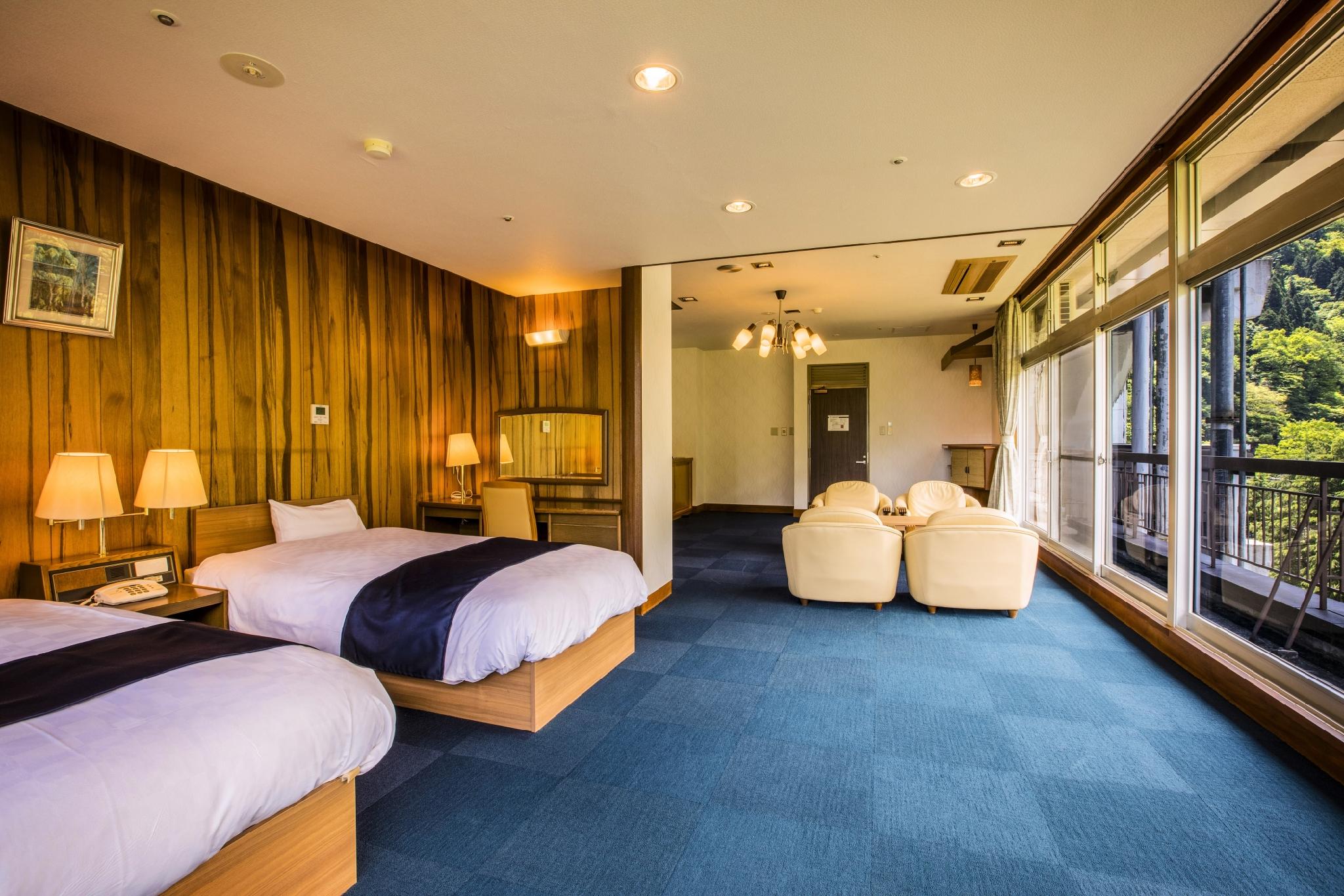 Japanese Western, Superior, Twin Beds, 4 Futon Beds, Indoor Bath