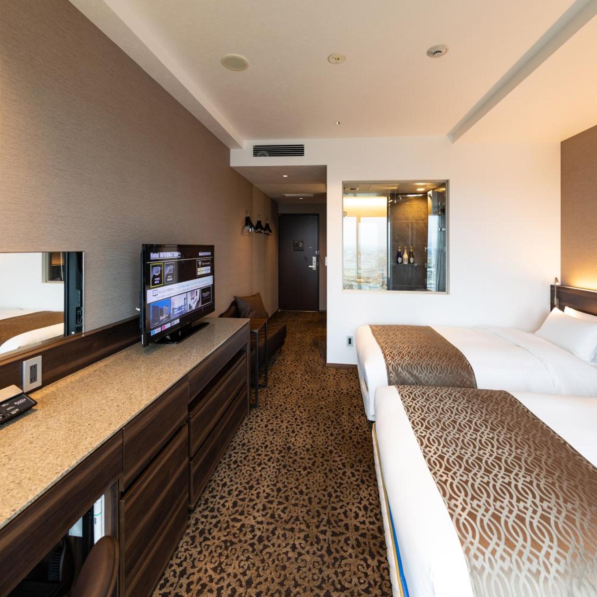 غرفة بسريرين منفصلين بإطلالة، Piazza Hotel Nara 8/10