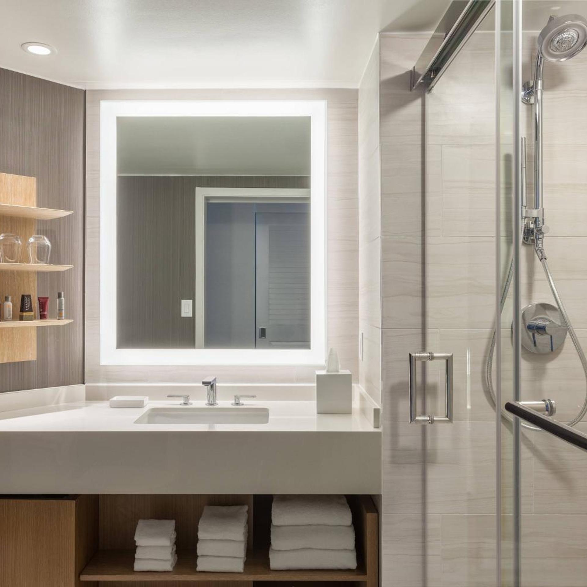 غرفة بسرير كينج بحوض استحمام لذوي الإعاقة، Tampa Marriott Water Street 5/5