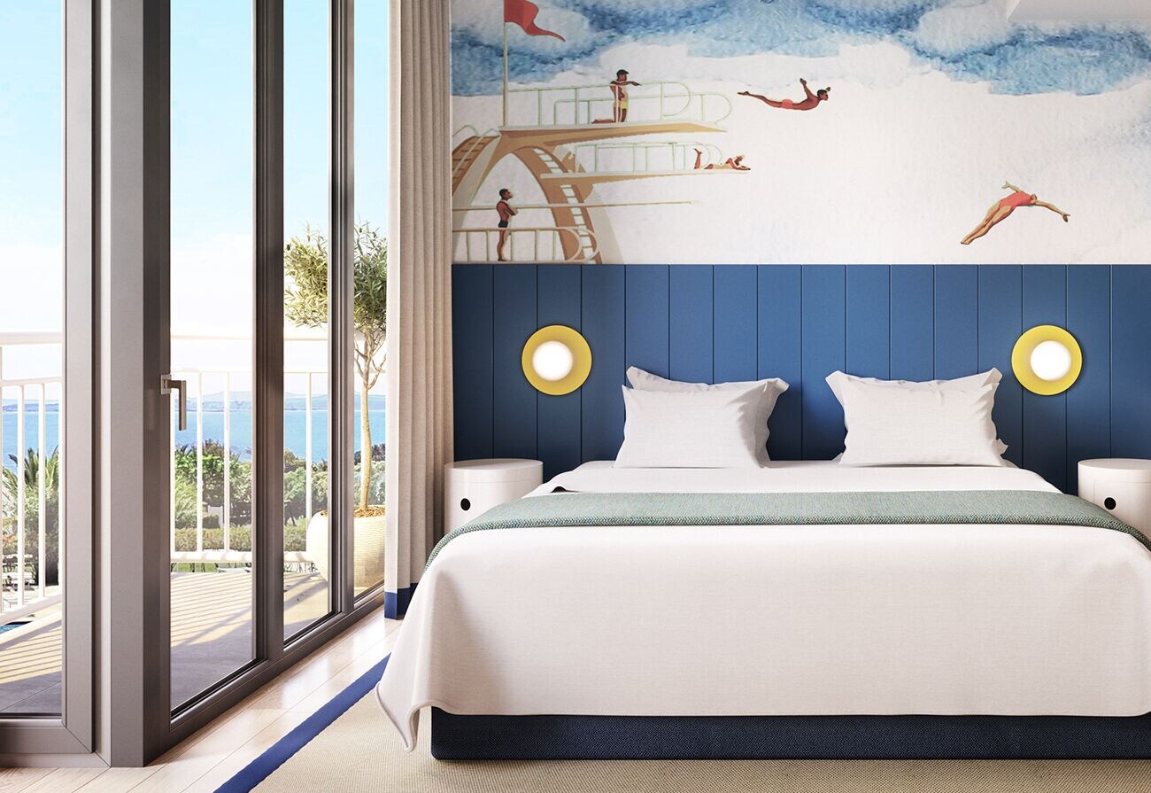 Deluxe, Family, King and Twin Beds, Partial Sea View, Sea Side, Balcony