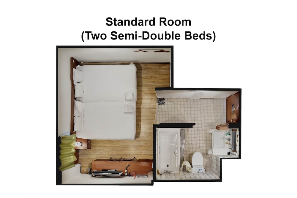 SEMI ROOM, STANDARD, 2 SEMI DOUBLE BEDS