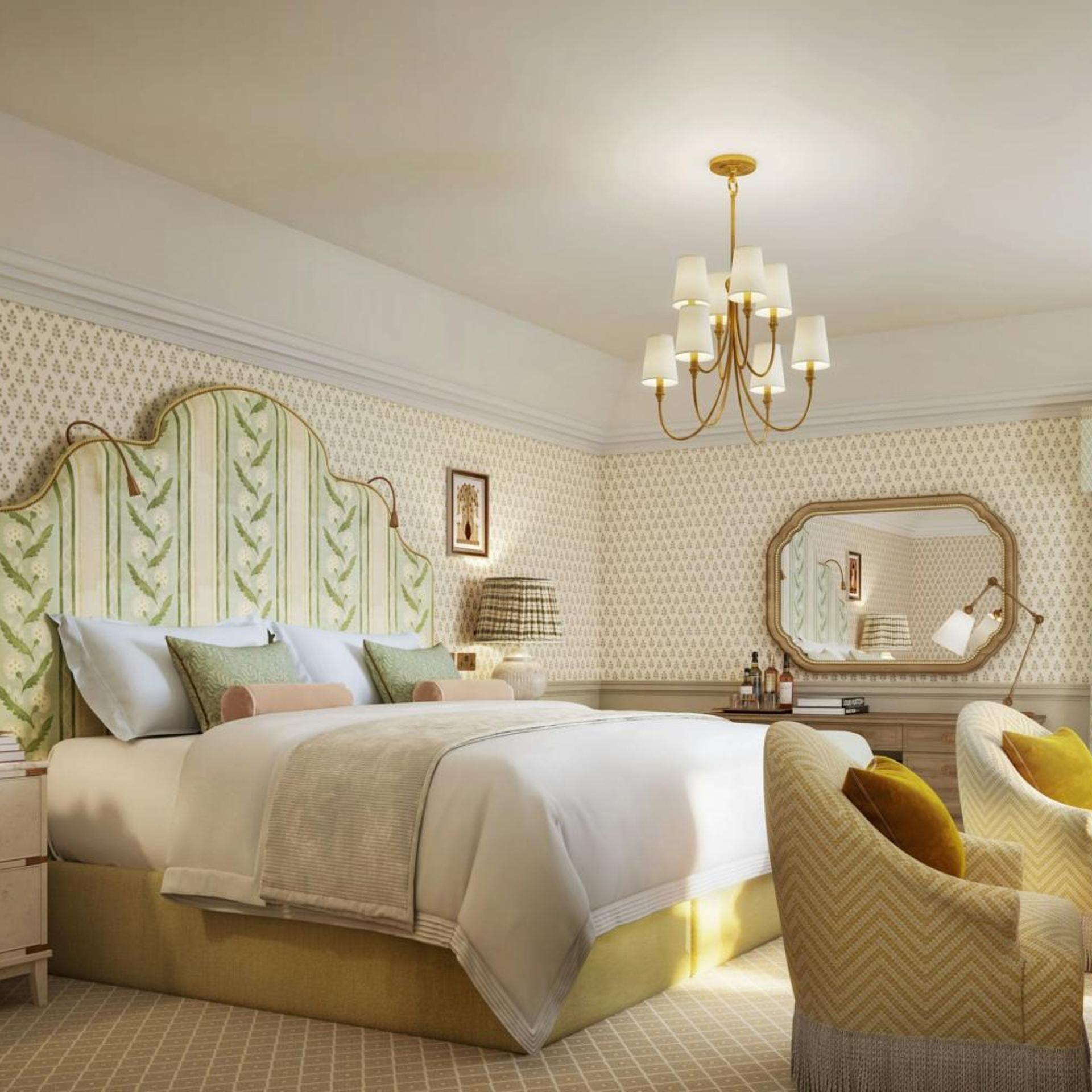 Manor, Guest Room, King Bed, Garden View