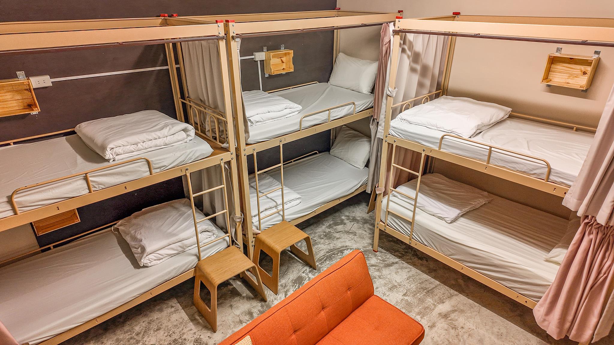 Room, 3 Bunk Beds, Shared Bathroom
