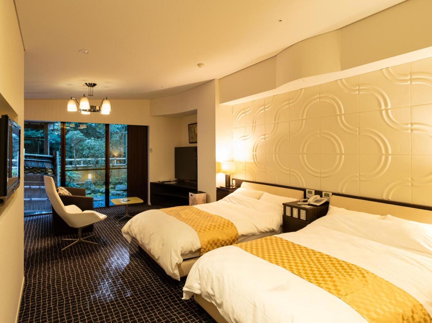 Semi Room, Western, 2 Semi Double Beds, Outdoor Bath