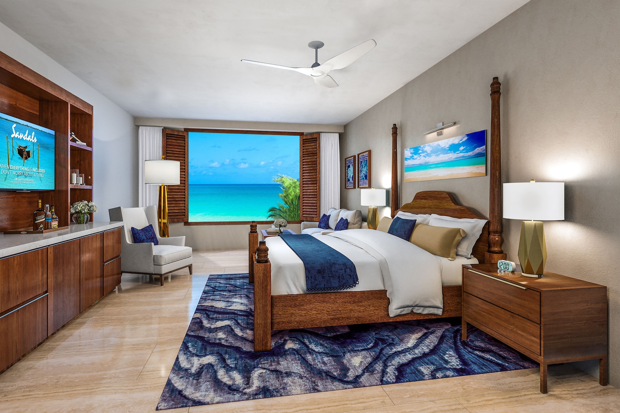 1 BEDROOM, STARLIGHT, PENTHOUSE, SUITE, BEACH FRONT, BUTLER, BALCONY, BATHTUB