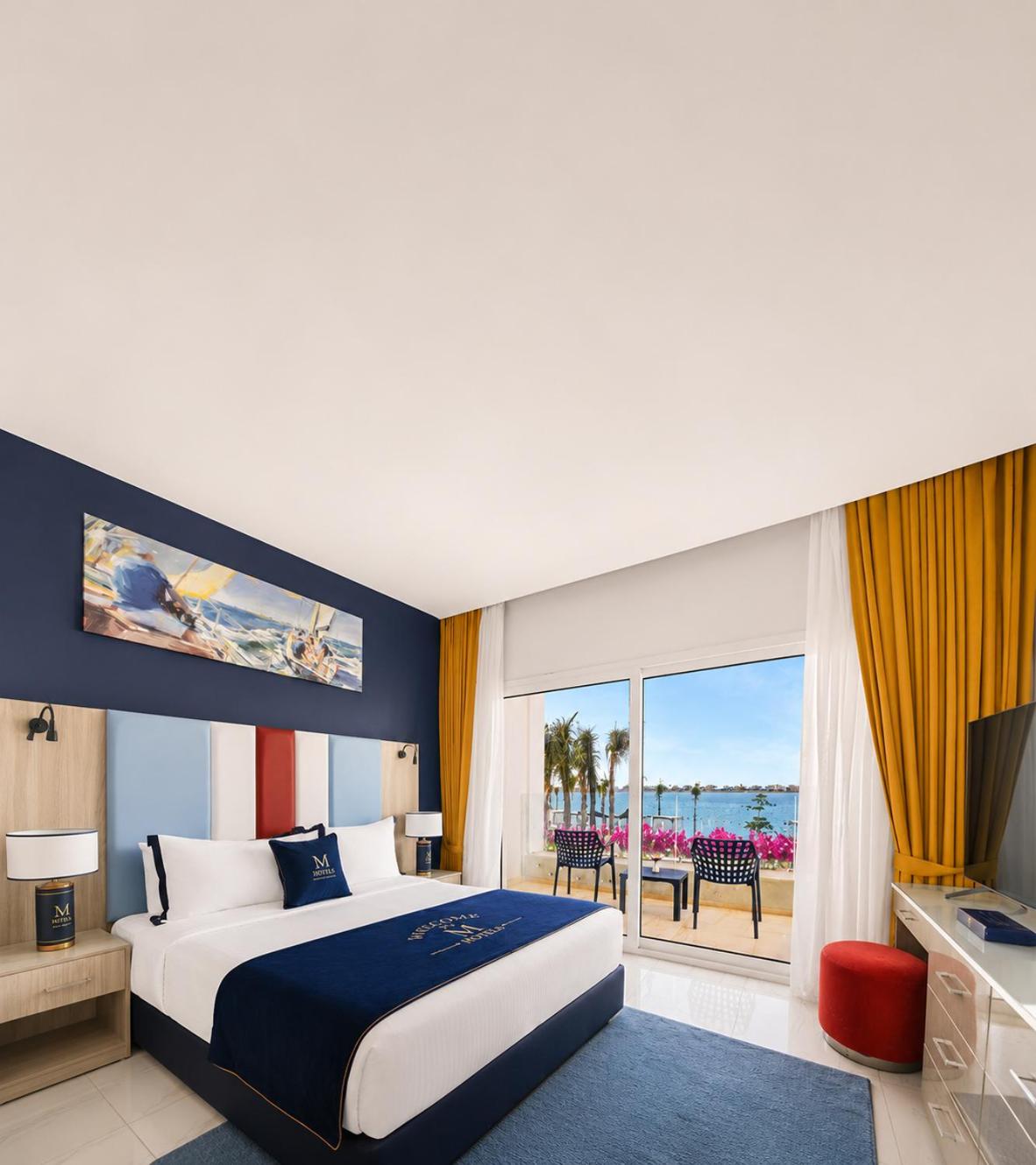غرفة عائلية بإطلالة على البحر، M Hotels at Porto Marina 5/10